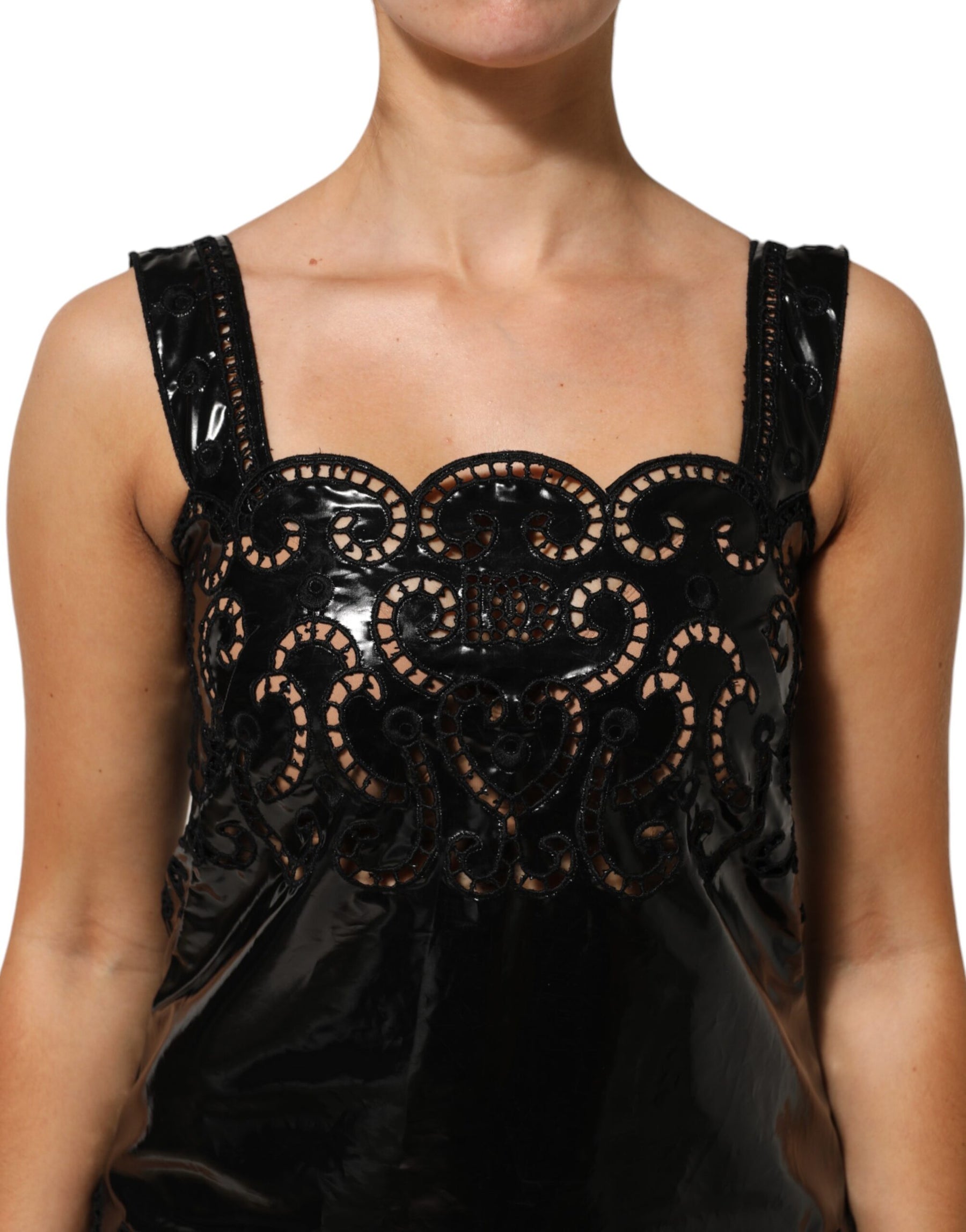 Dolce & Gabbana Black Cut Out A-line Sheath Mini Dress | Regal Royce