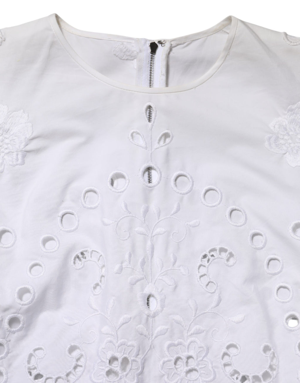 Dolce & Gabbana White Cut Out A-line Sheath Mini Dress