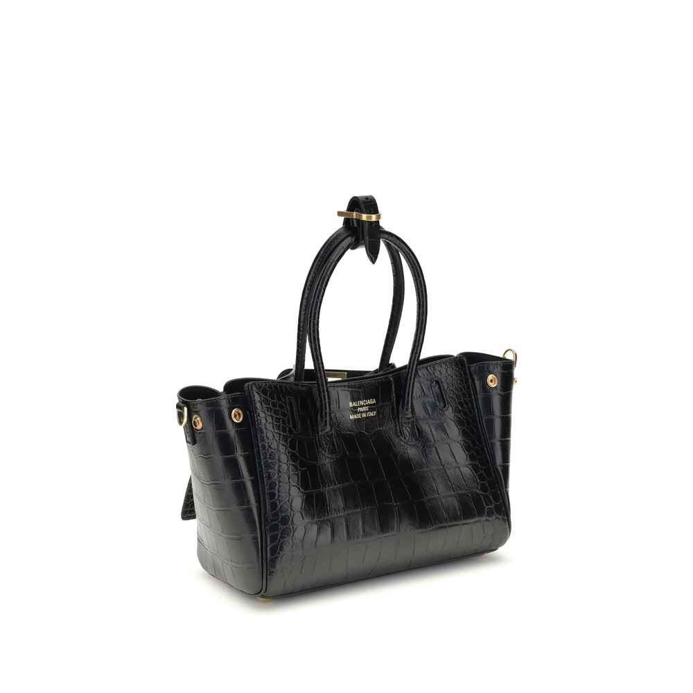 Balenciaga Black Calf Leather Bos Taurus Shoulder Bag | Regal Royce