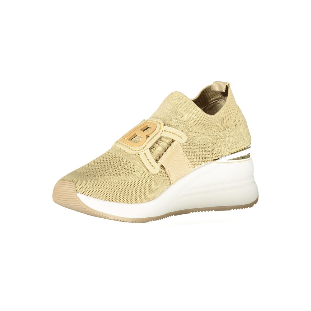 Laura Biagiotti Beige Polyurethane Women Sneaker | Regal Royce