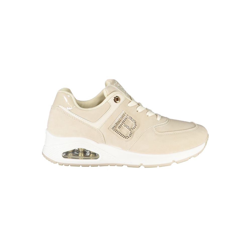 Laura Biagiotti Beige Polyurethane Women Sneaker | Regal Royce