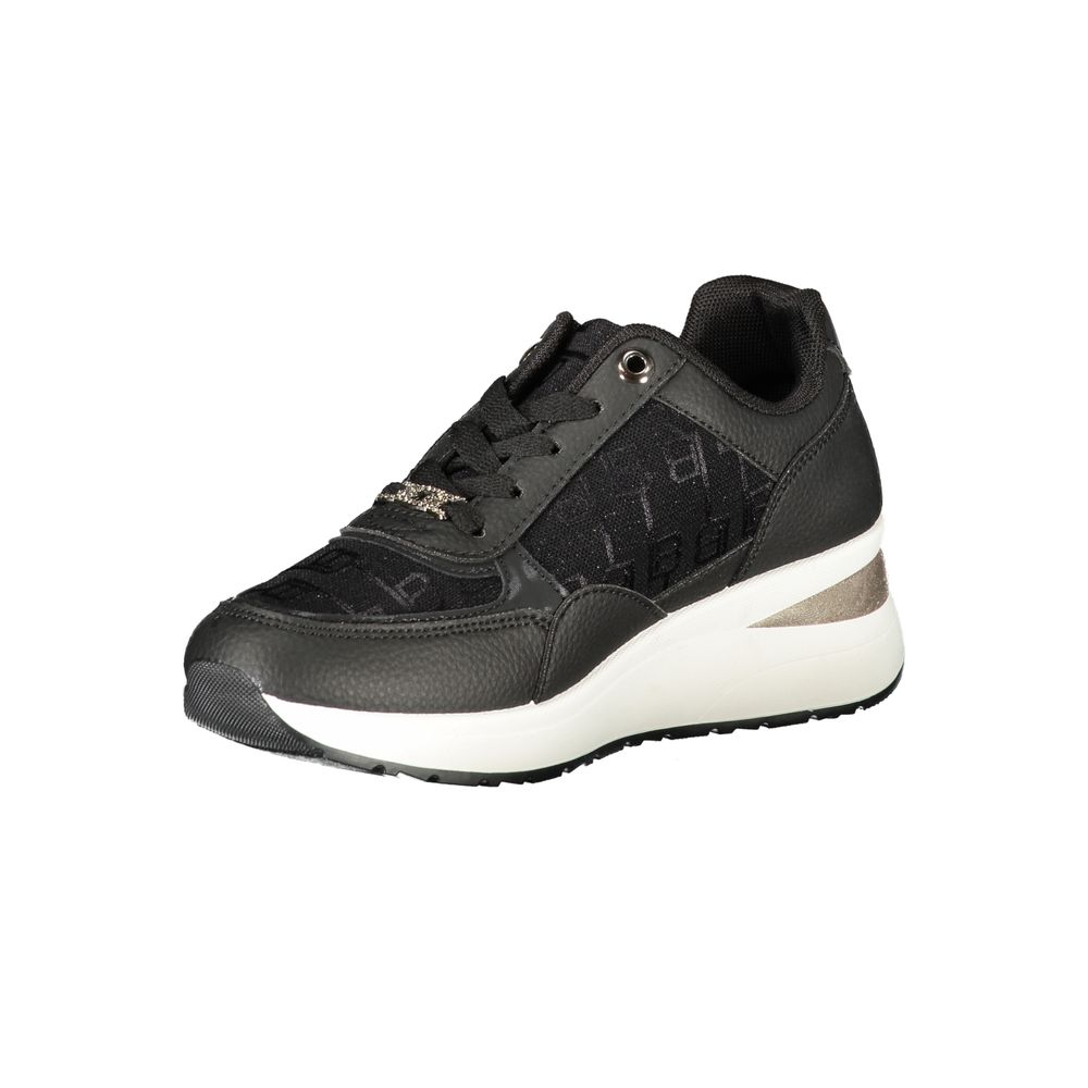 Laura Biagiotti Black Polyurethane Women Sneaker | Regal Royce