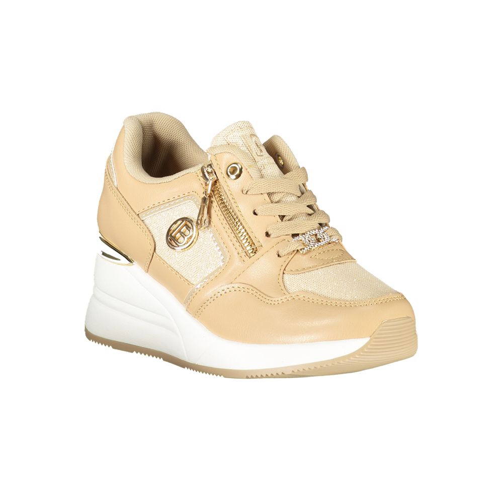 Laura Biagiotti Beige Polyester Women Sneaker | Regal Royce