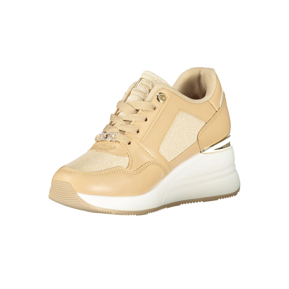 Laura Biagiotti Beige Polyester Women Sneaker | Regal Royce