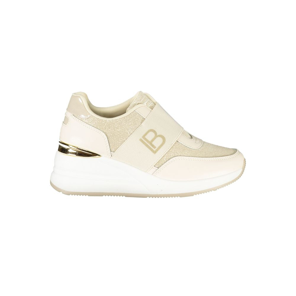 Laura Biagiotti Beige Polyurethane Women Sneaker | Regal Royce