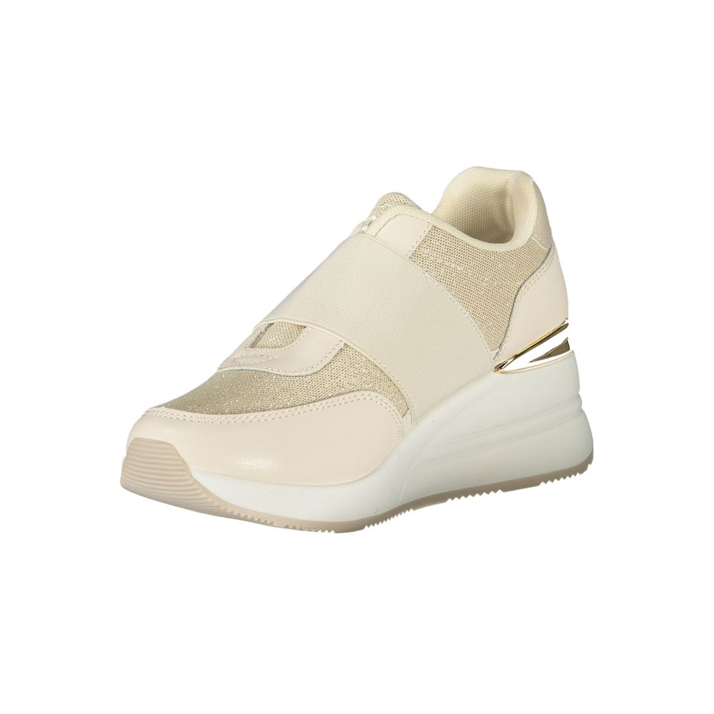 Laura Biagiotti Beige Polyurethane Women Sneaker | Regal Royce