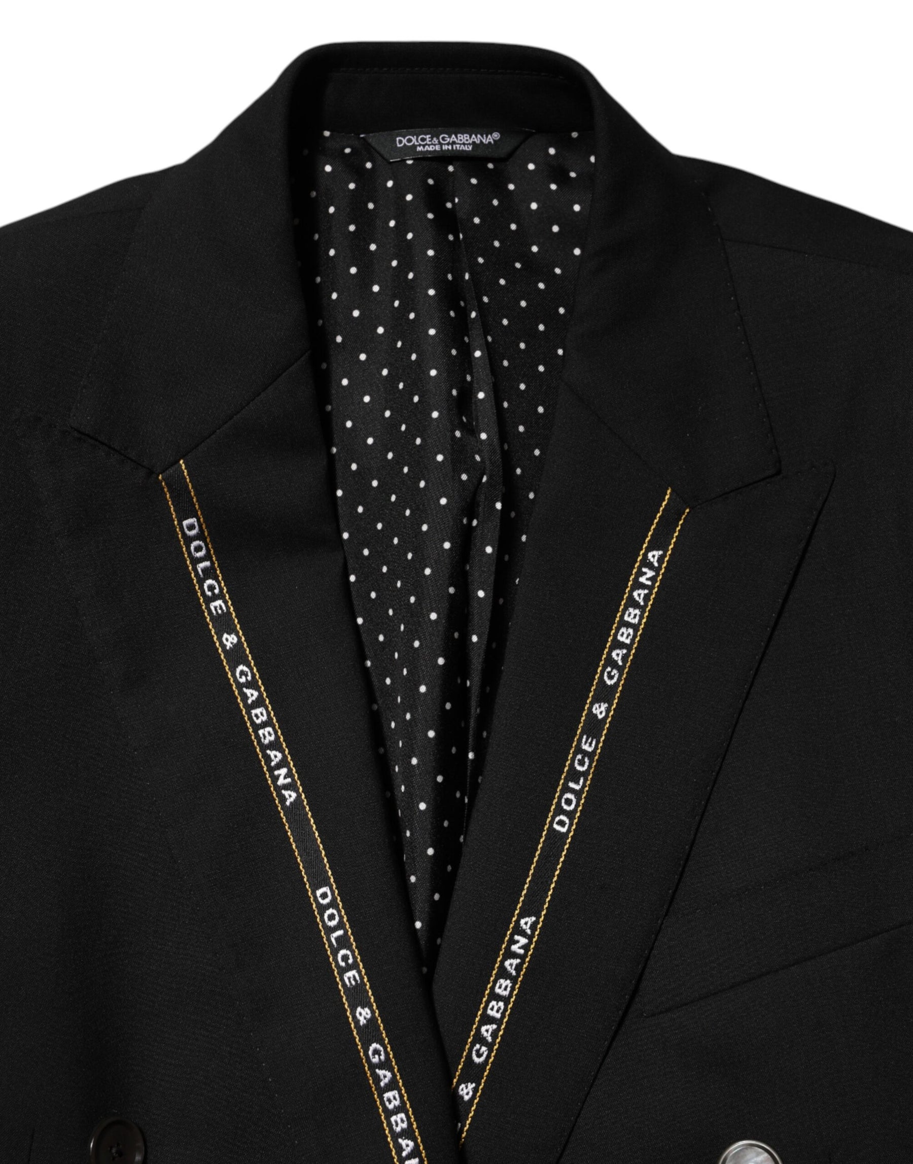 Dolce & Gabbana Black SICILIA Double Breasted Jacket Blazer | Regal Royce