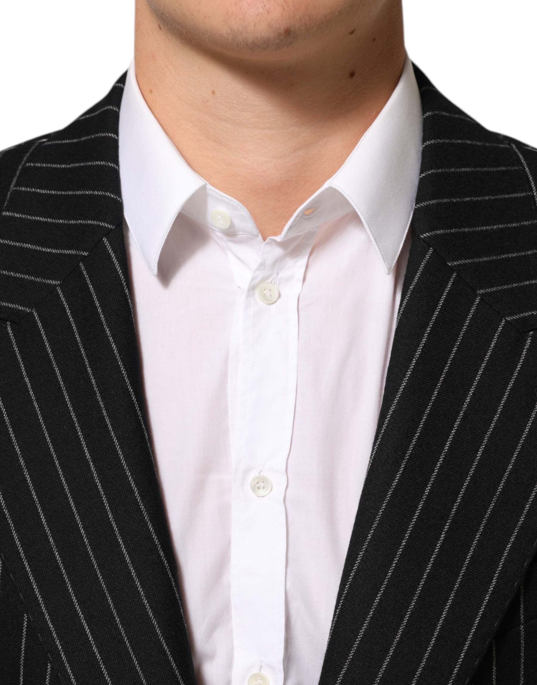 Dolce & Gabbana Black Stripes 2 Buttons Suit Jacket Blazer | Regal Royce