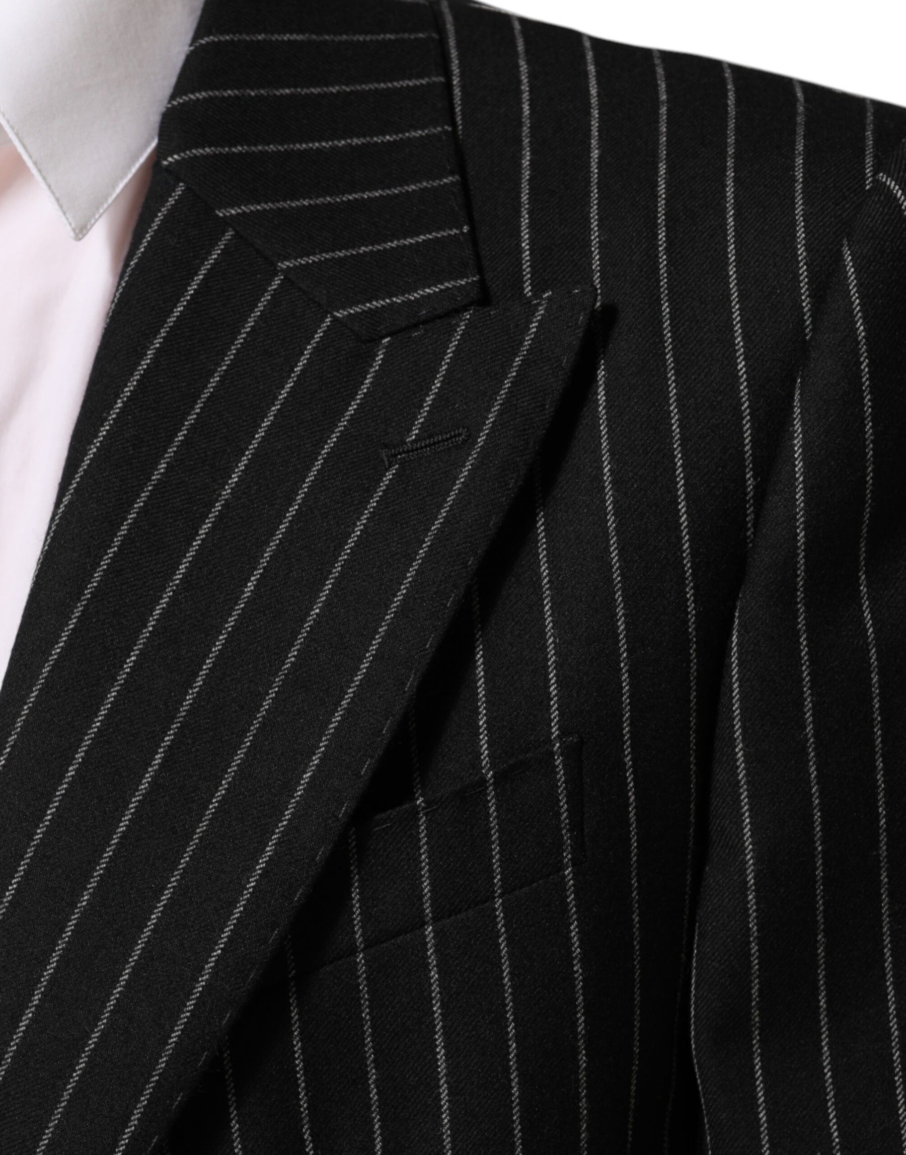 Dolce & Gabbana Black Stripes 2 Buttons Suit Jacket Blazer | Regal Royce