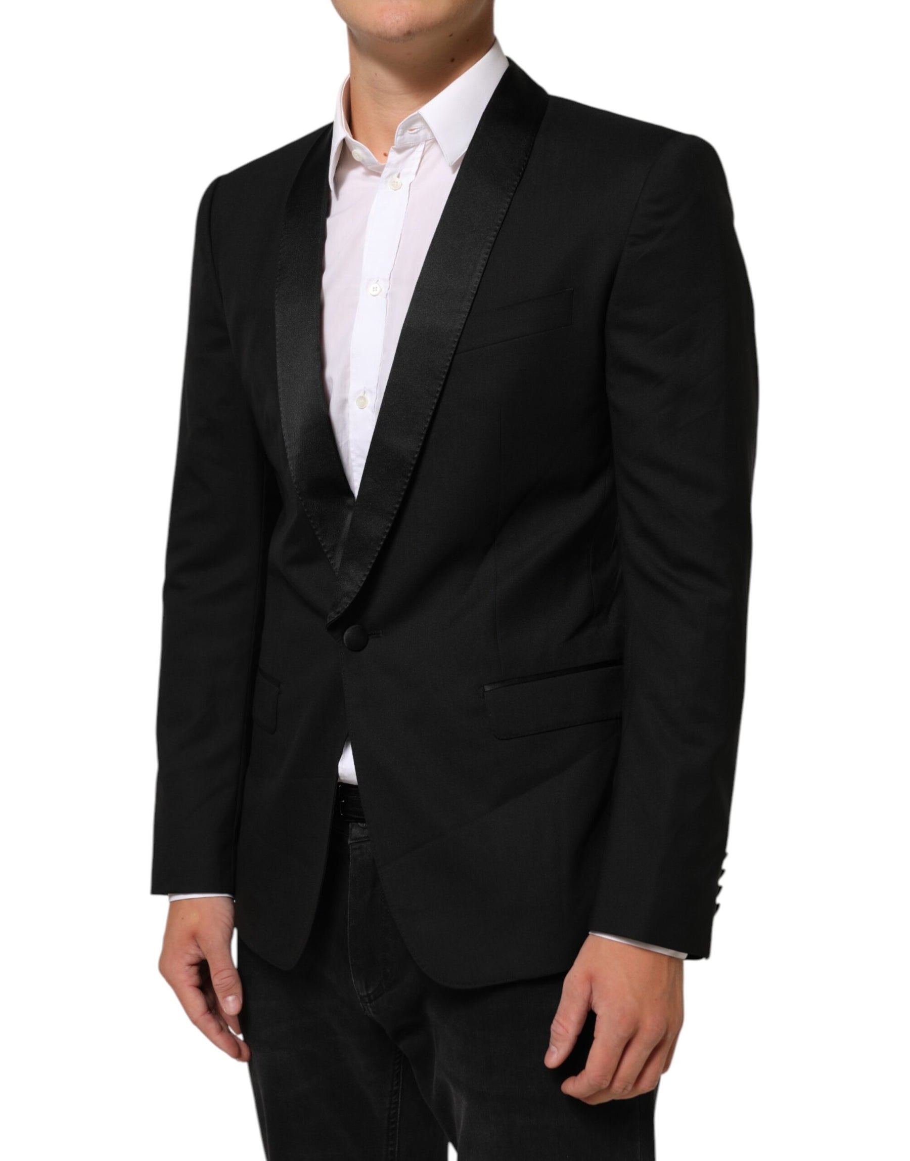 Dolce & Gabbana Black MARTINI 1 Button Suit Jacket Blazer | Regal Royce