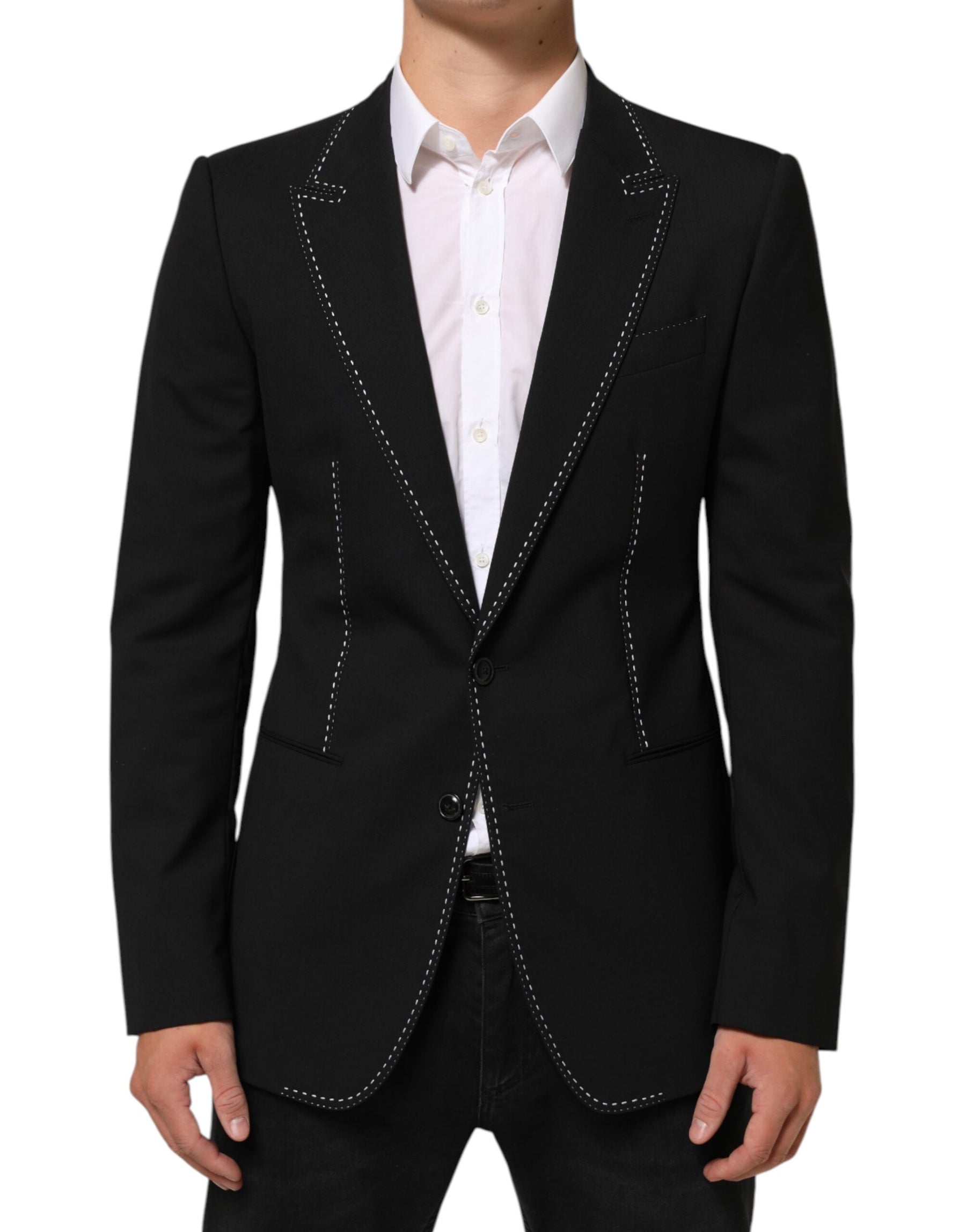 Dolce & Gabbana Black SICILIA 2 Buttons Suit Jacket Blazer | Regal Royce