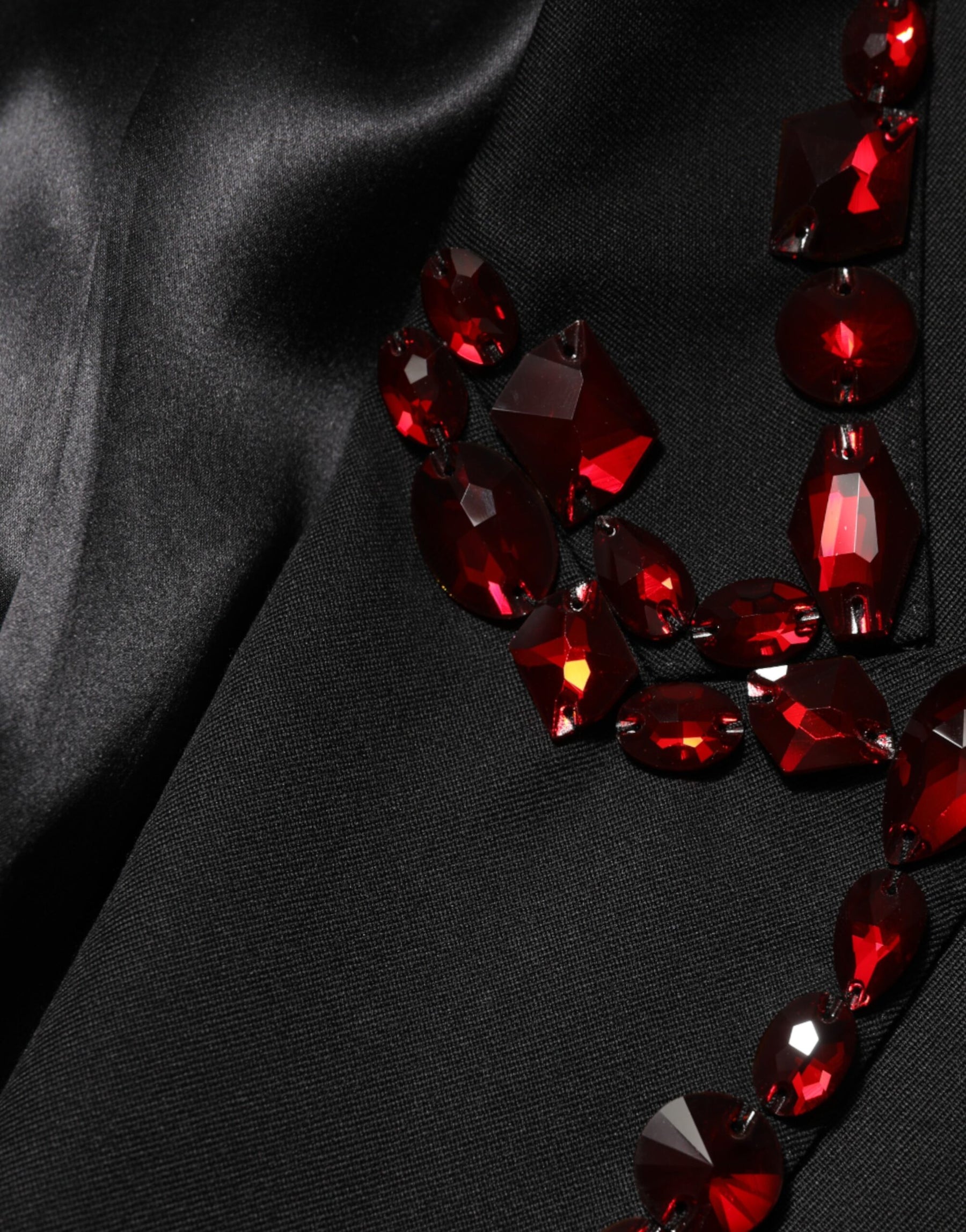 Dolce & Gabbana Black SICILIA Crystal Embellished Men Blazer | Regal Royce