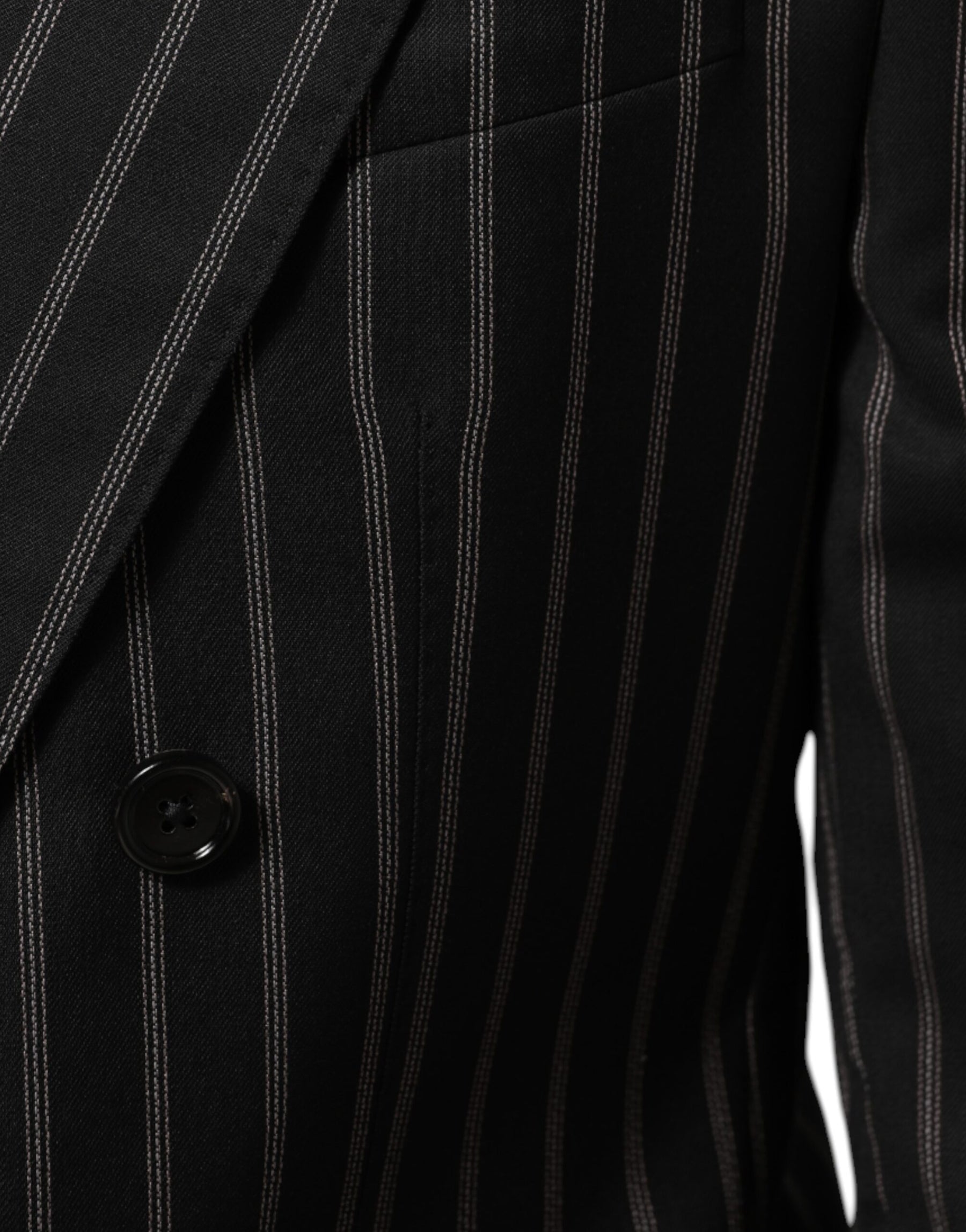 Dolce & Gabbana Black Stripes SICILIA 1 Button Suit Blazer | Regal Royce