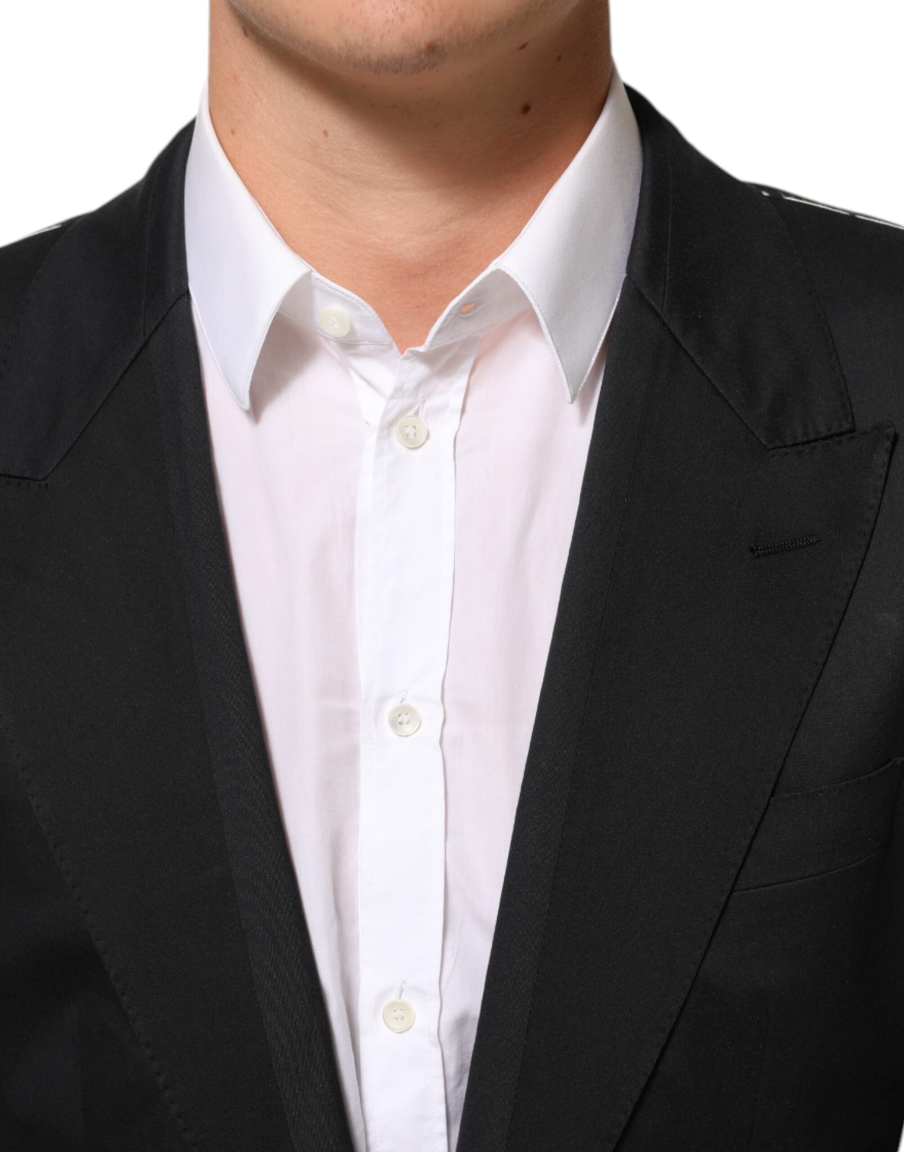 Dolce & Gabbana Black Cotton 2 Buttons Suit Jacket Blazer | Regal Royce