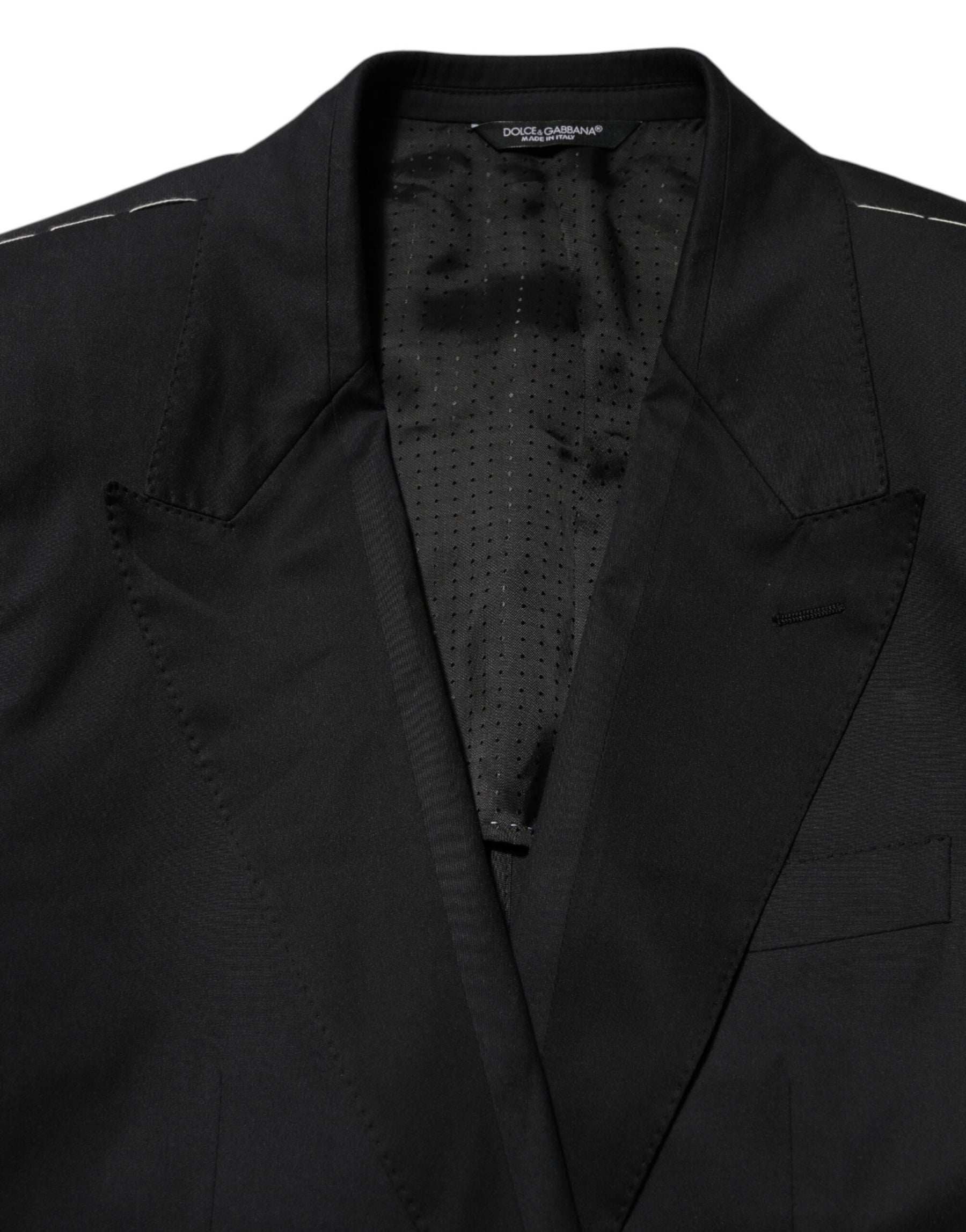 Dolce & Gabbana Black Cotton 2 Buttons Suit Jacket Blazer | Regal Royce