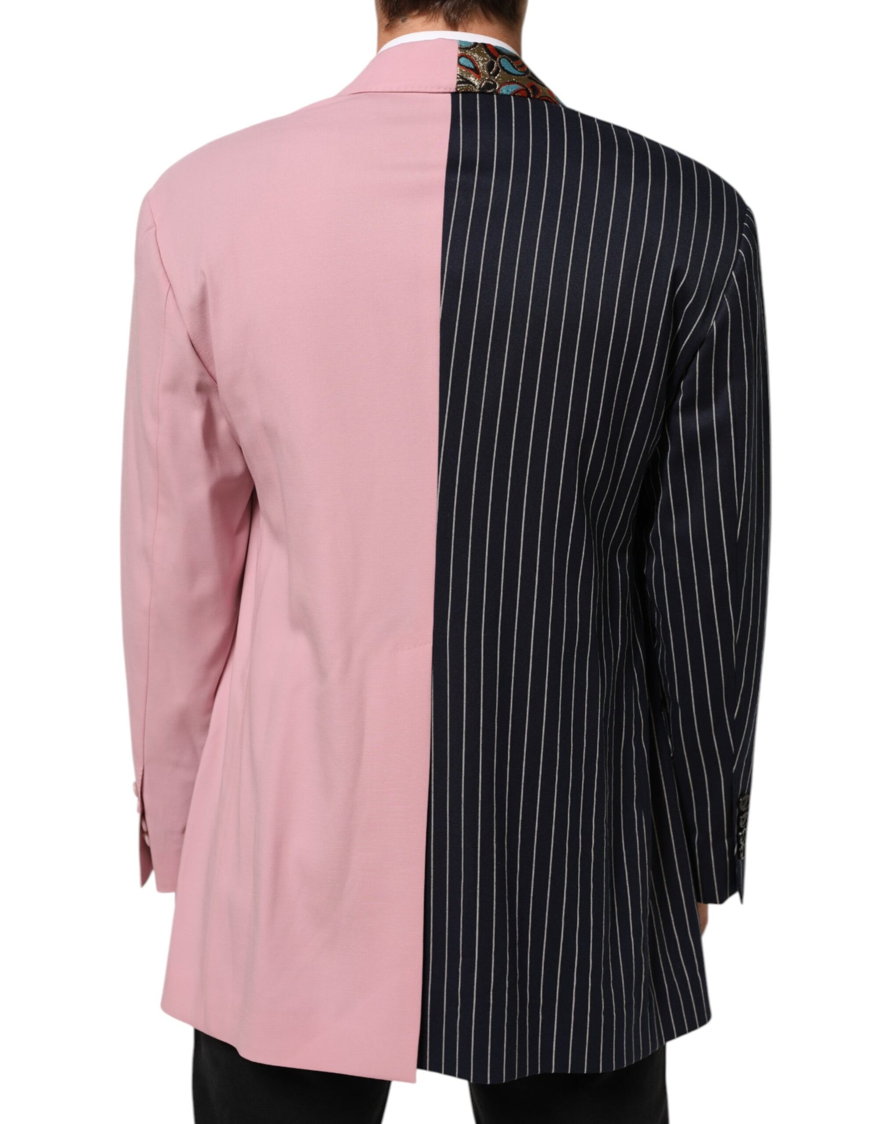 Dolce & Gabbana Multicolor Patchwork Single Breasted Jacket Blazer | Regal Royce
