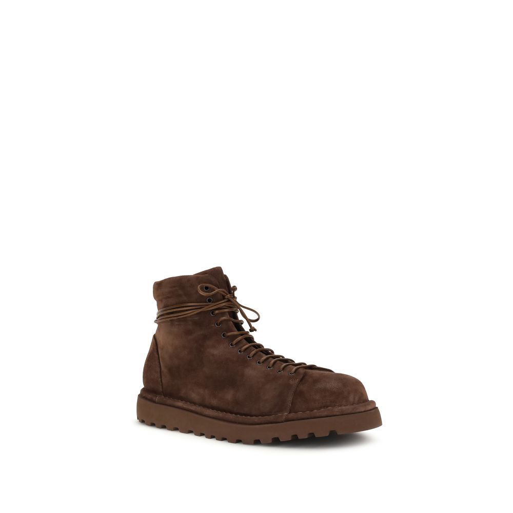 Marsell Brown Calf Leather Bos Taurus Lace-Up Boots