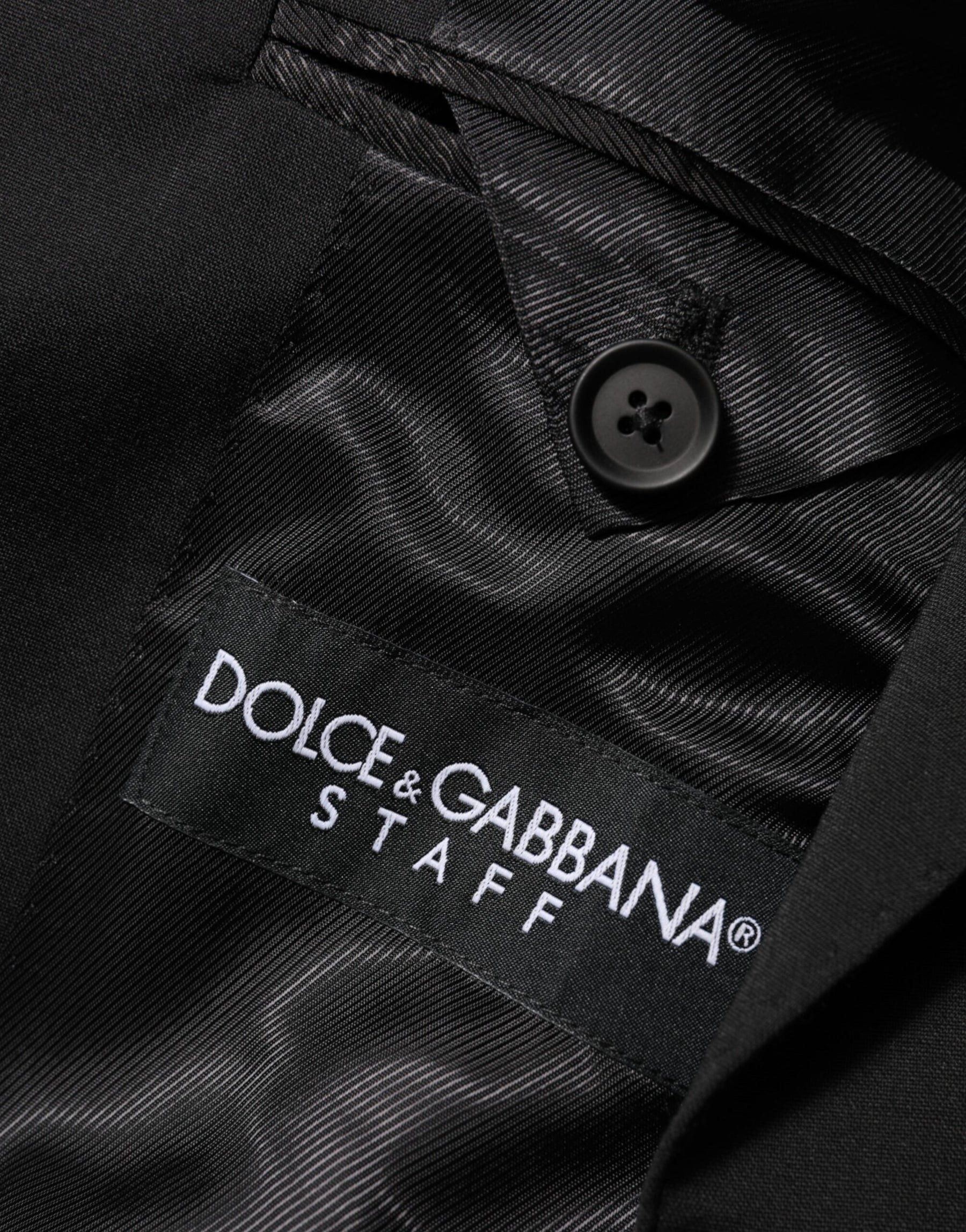 Dolce & Gabbana Black STAFF 2 Buttons Suit Jacket Blazer | Regal Royce