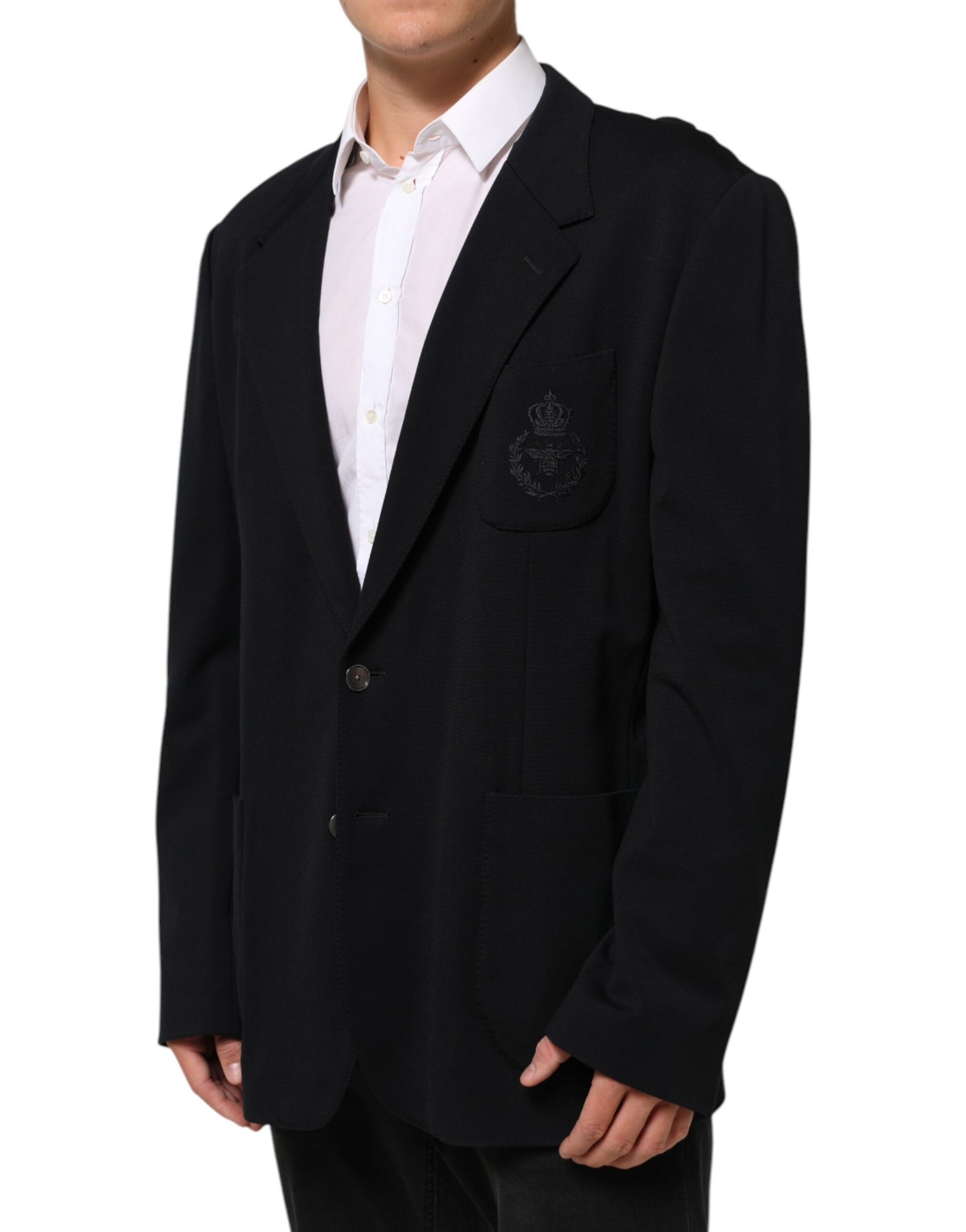 Dolce & Gabbana Black Viscose 2 Buttons Suit Jacket Blazer | Regal Royce