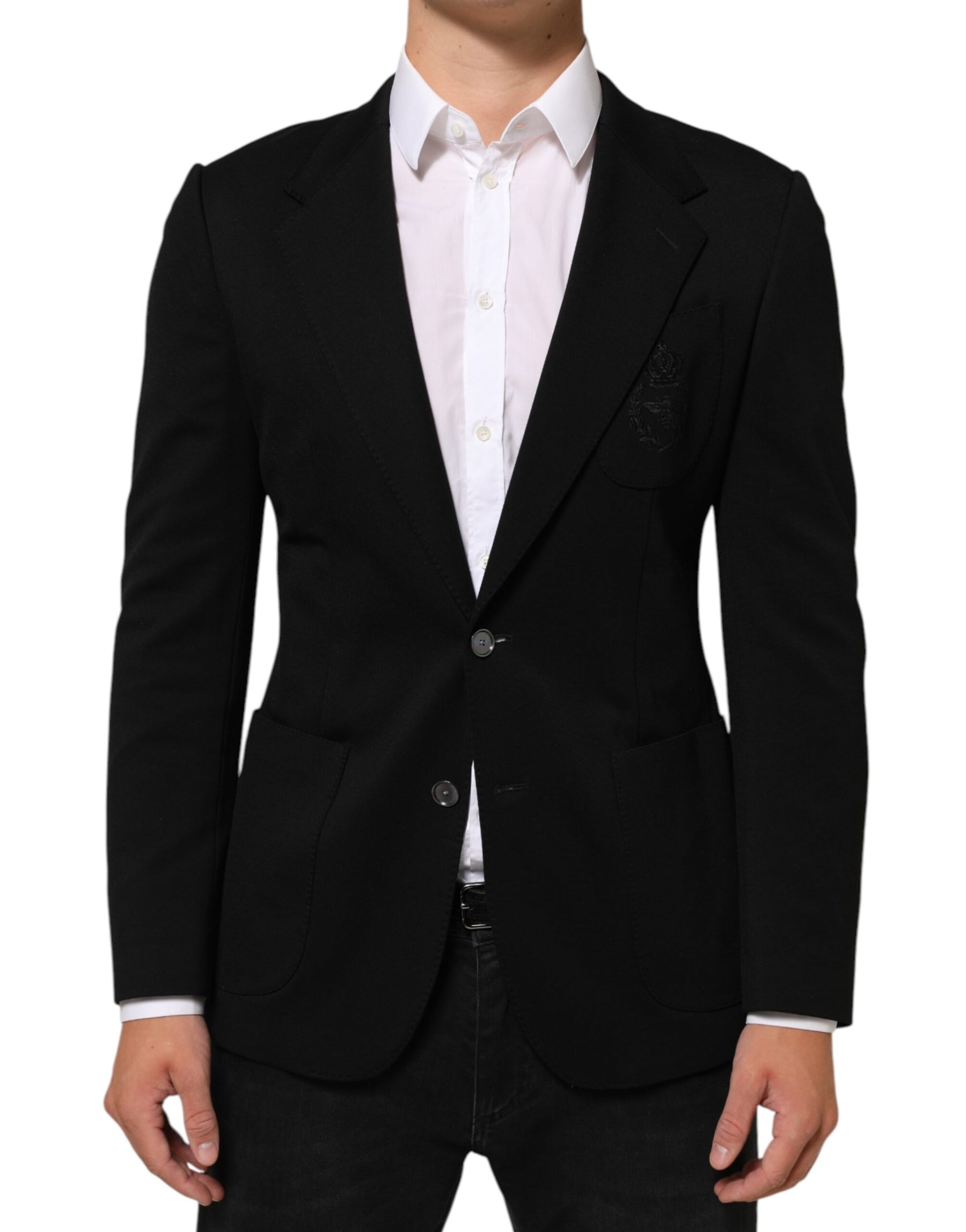 Dolce & Gabbana Black Viscose 2 Buttons Suit Jacket Blazer | Regal Royce