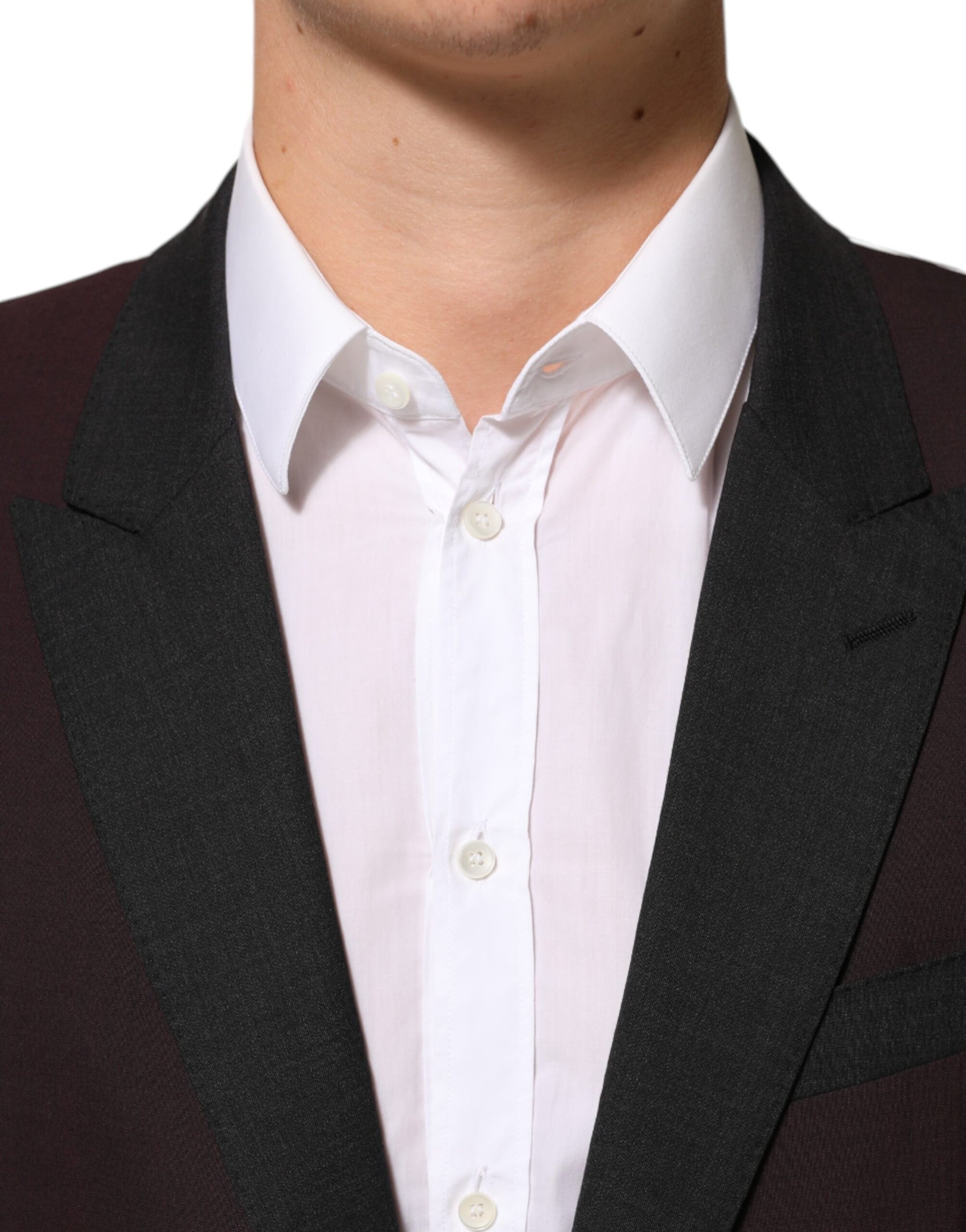 Dolce & Gabbana Maroon Wool 2 Buttons Suit Jacket Blazer | Regal Royce