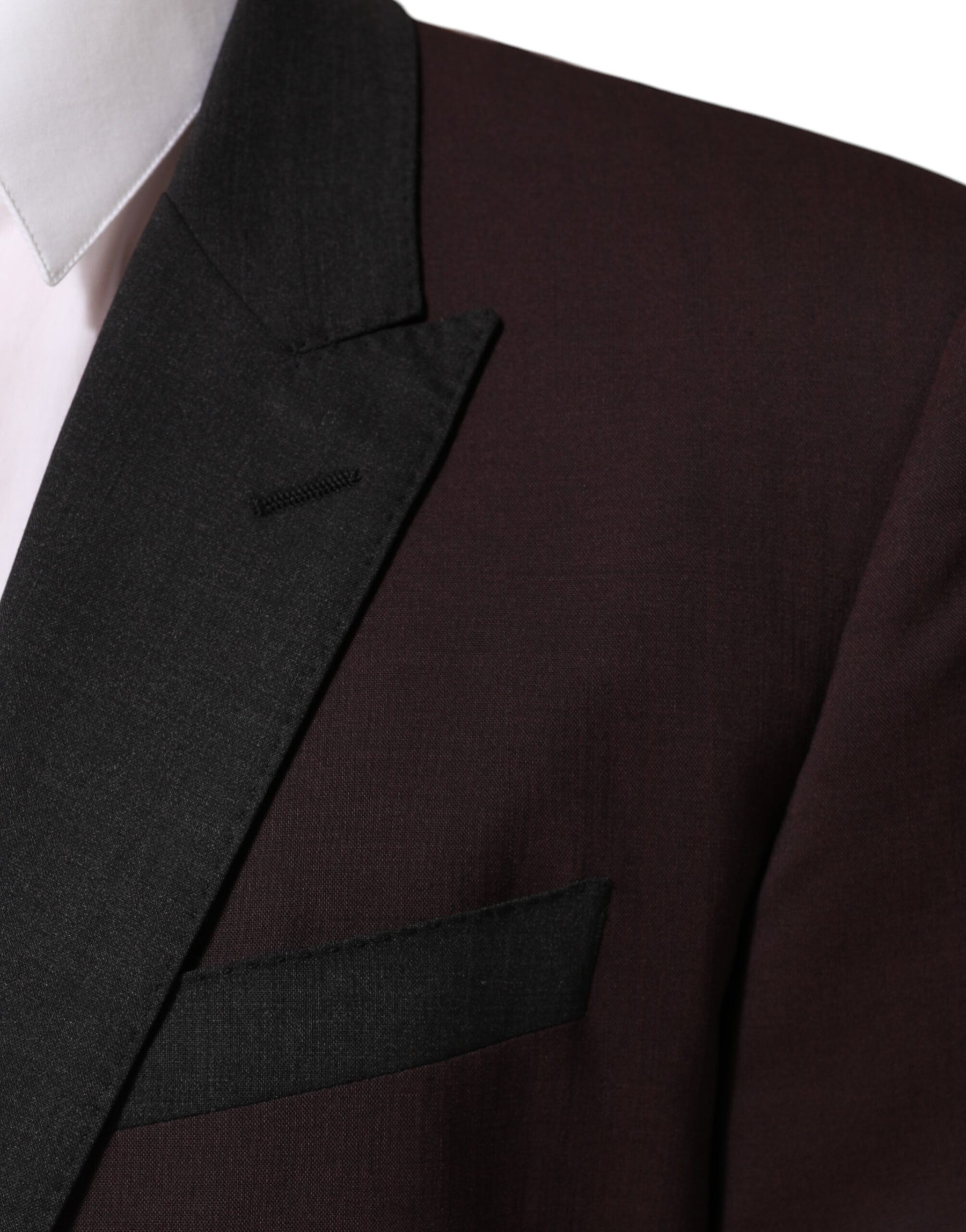 Dolce & Gabbana Maroon Wool 2 Buttons Suit Jacket Blazer | Regal Royce