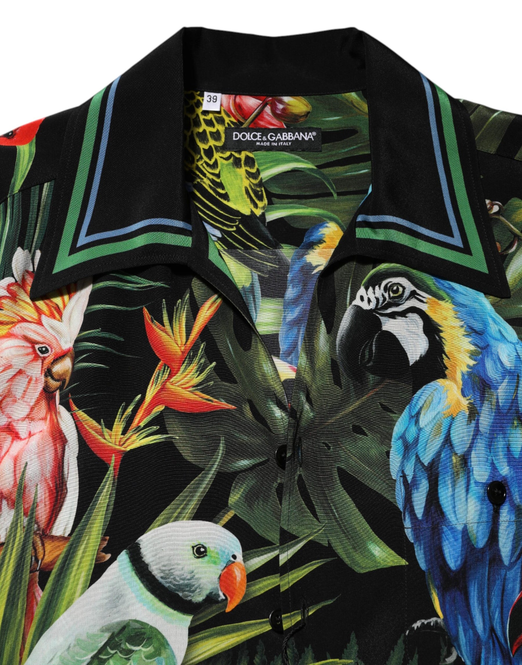Dolce & Gabbana Multicolor Parrot Print Lounge Casual Shirt | Regal Royce