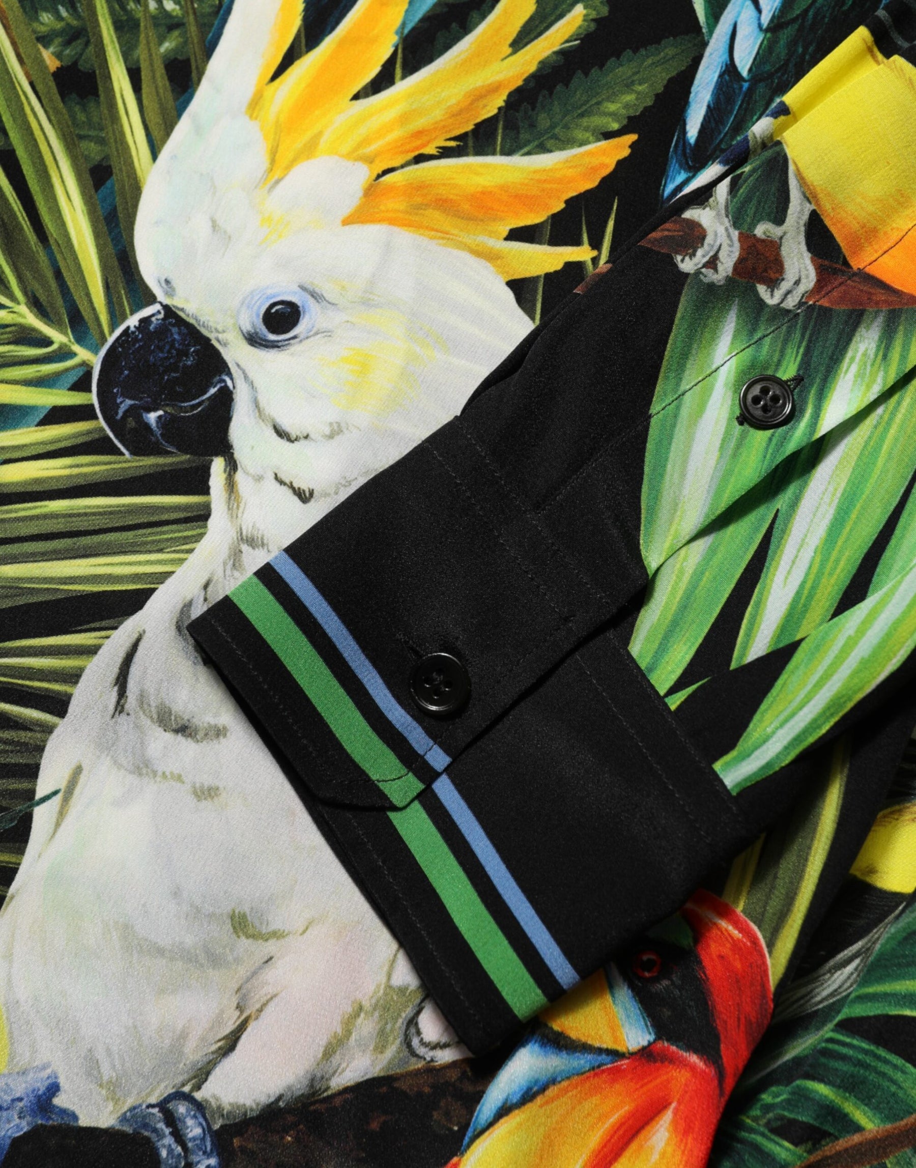 Dolce & Gabbana Multicolor Parrot Print Lounge Casual Shirt | Regal Royce