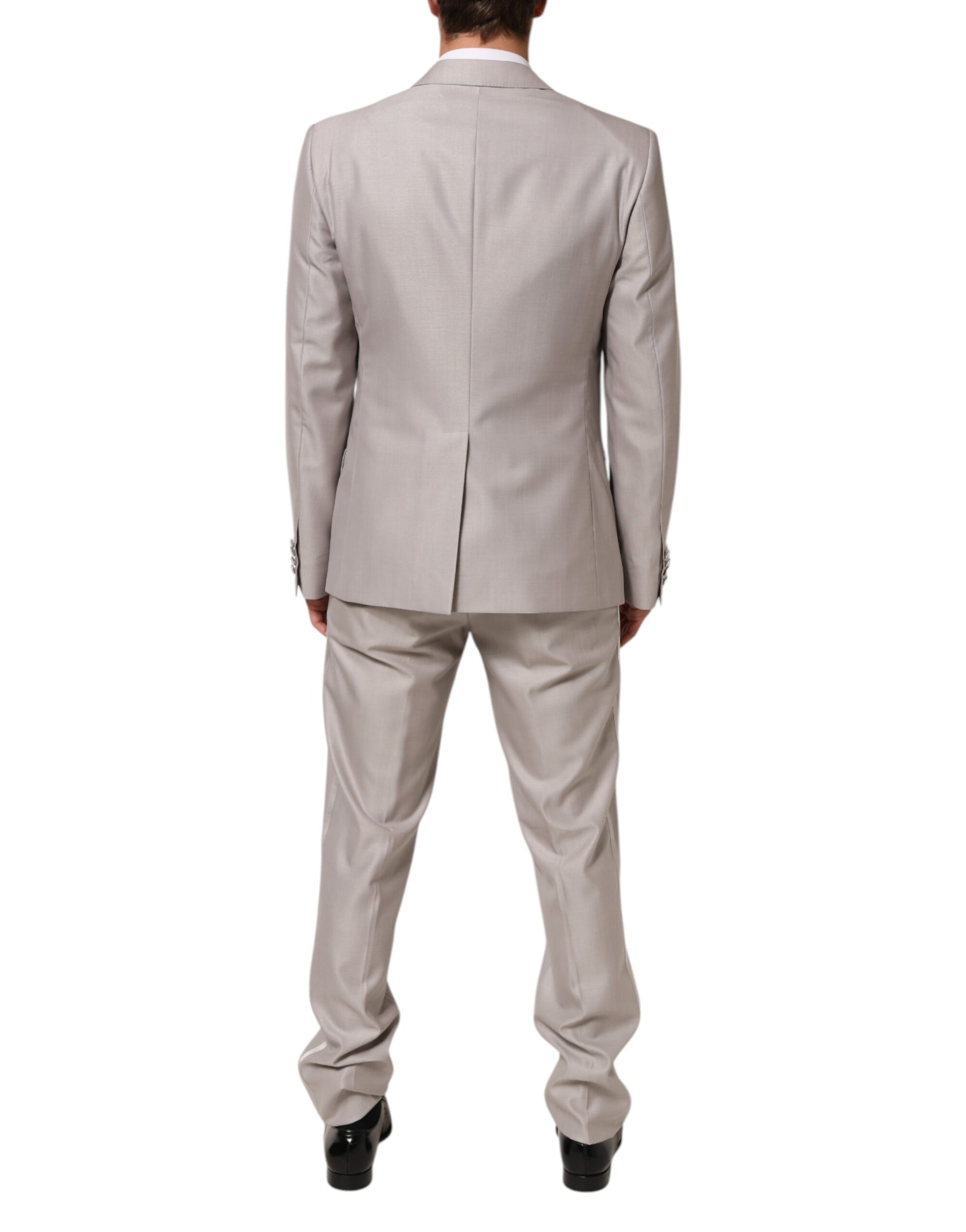 Dolce & Gabbana Light Gray Wool 2 Piece MARTINI Formal Suit | Regal Royce