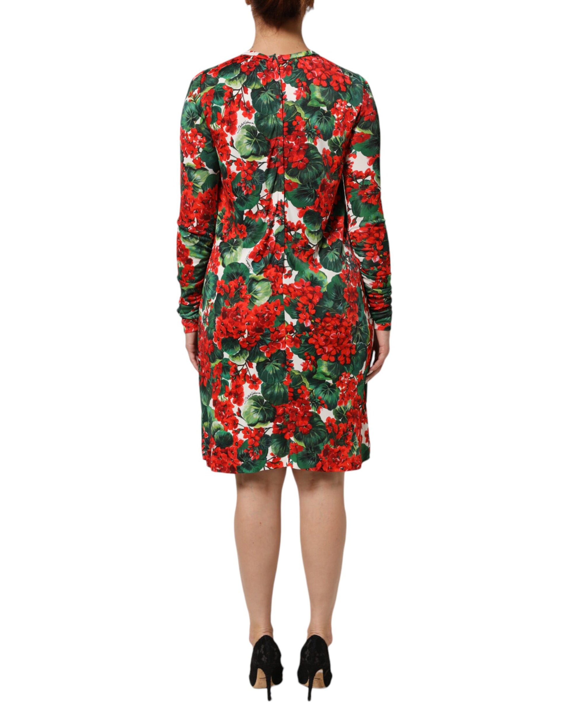 Dolce & Gabbana Multicolor Floral Short Portofino Dress