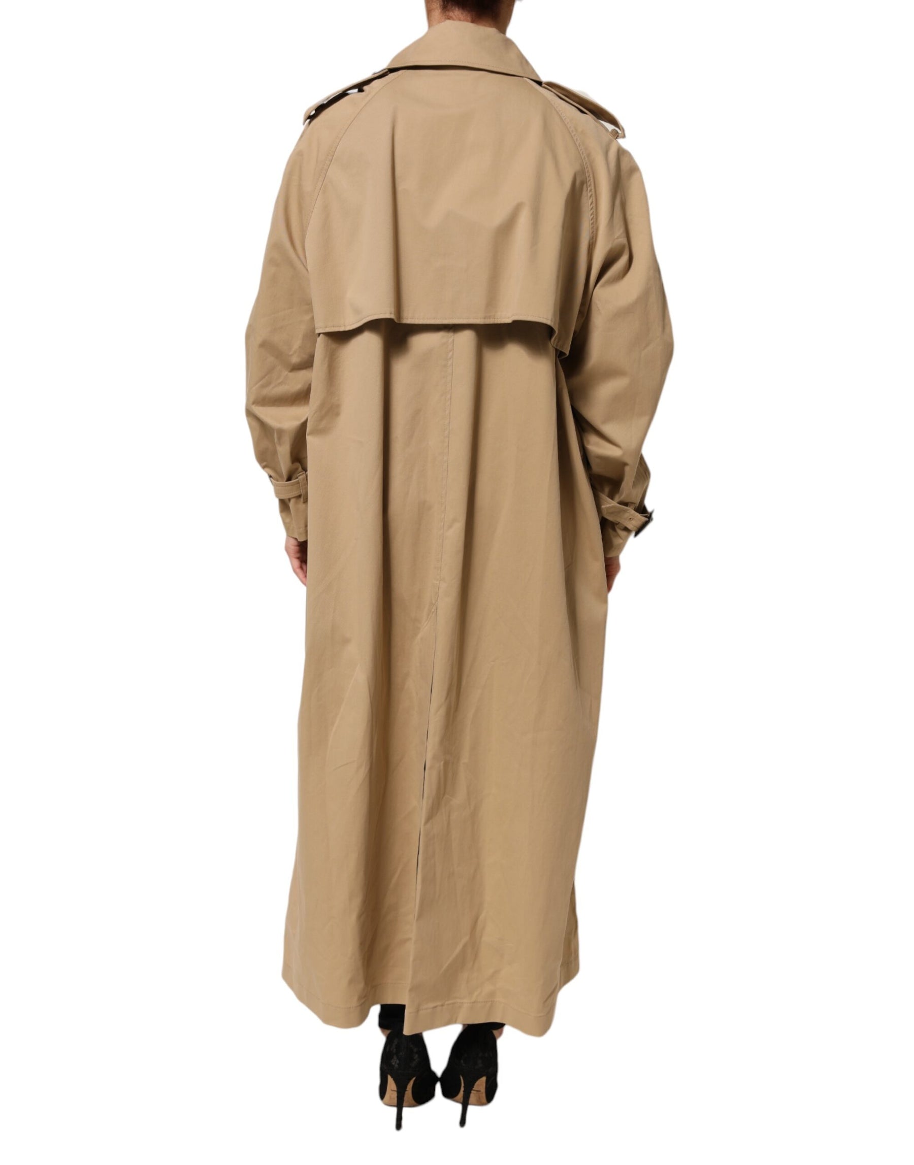 Dolce & Gabbana Khaki Double Breasted Trench Coat Jacket | Regal Royce