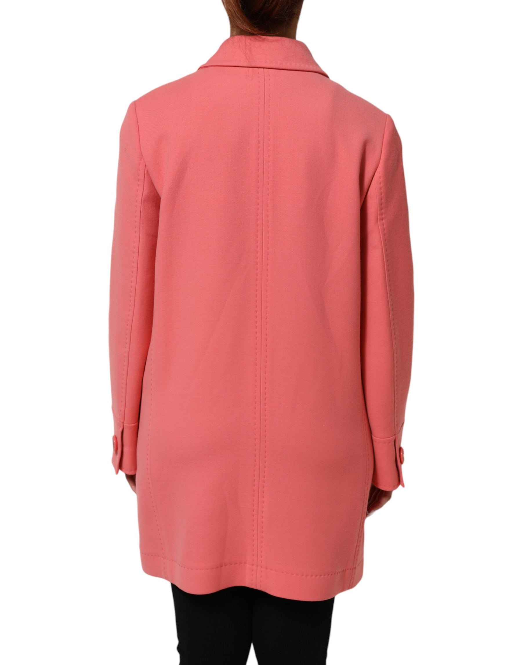 Dolce & Gabbana Pink Buttoned Down Trench Coat Jacket | Regal Royce
