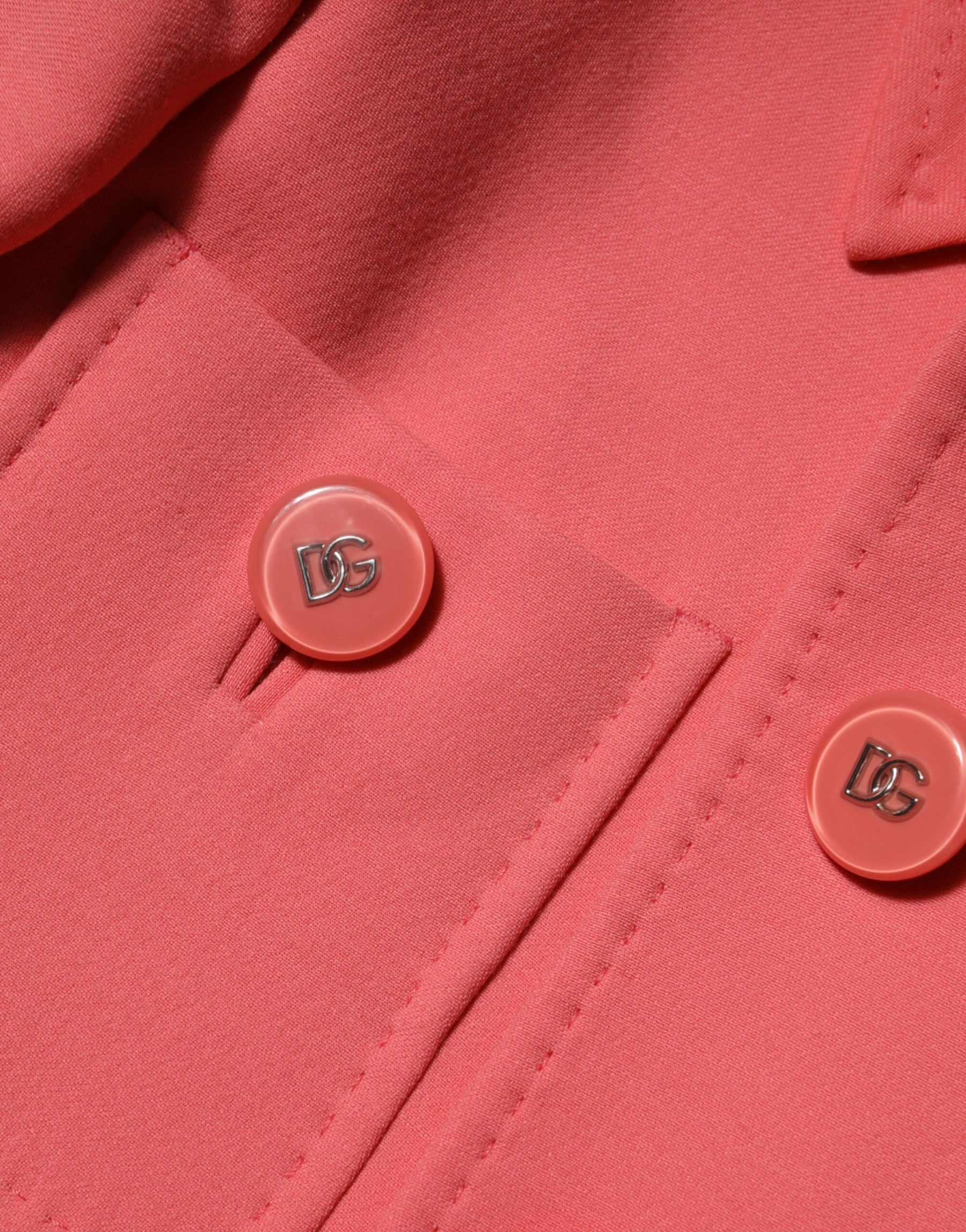 Dolce & Gabbana Pink Buttoned Down Trench Coat Jacket | Regal Royce