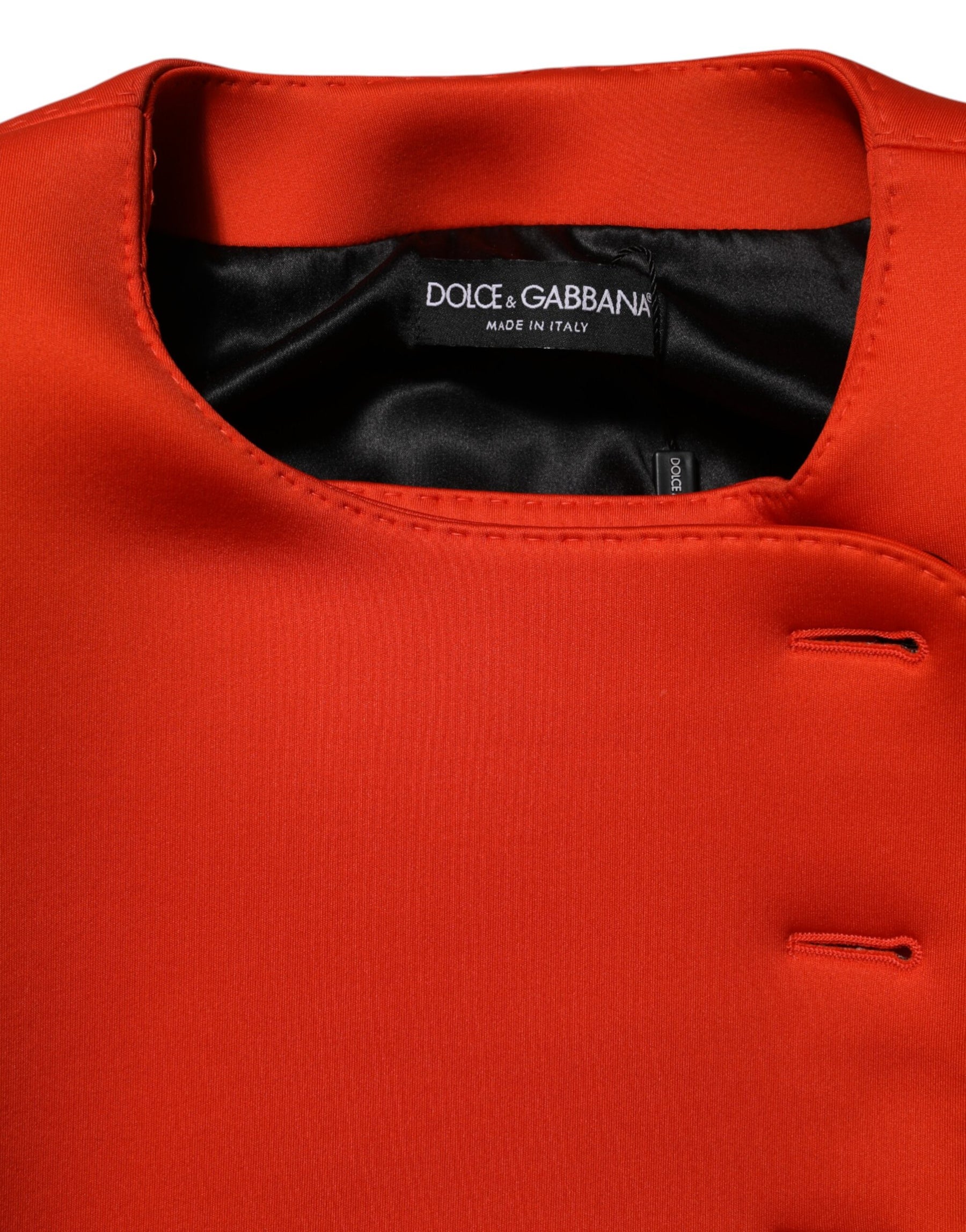 Dolce & Gabbana Red Buttoned Down Women Trench Coat Jacket | Regal Royce