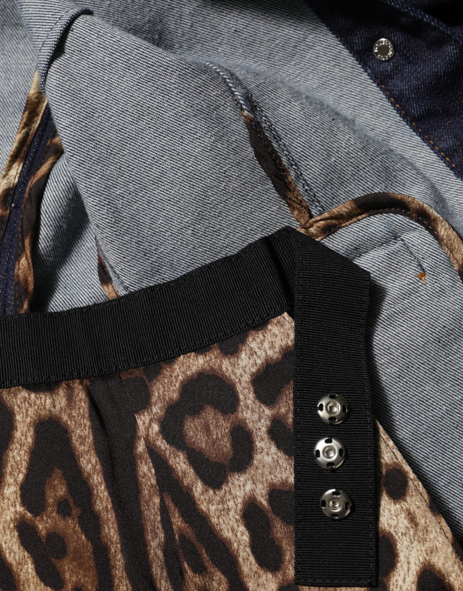 Dolce & Gabbana Dark Blue Cotton Collared Denim Coat Jacket | Regal Royce