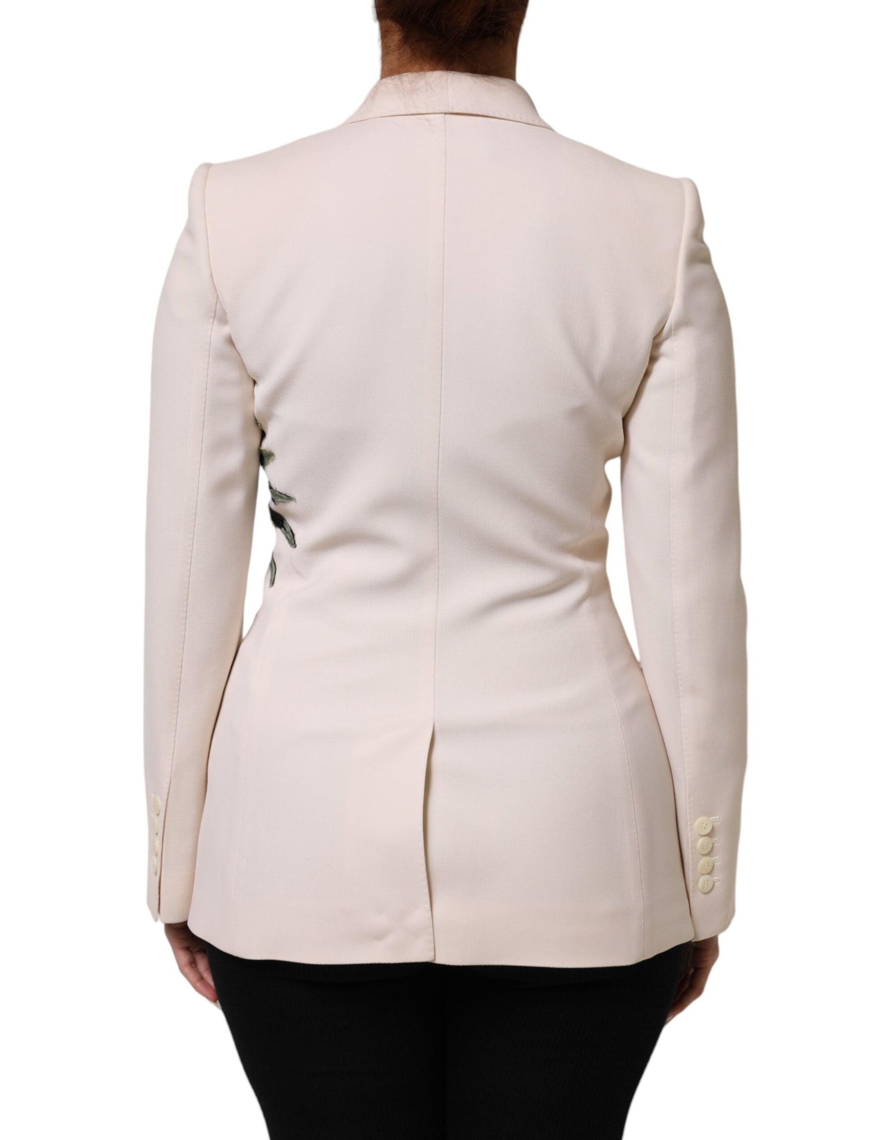 Dolce & Gabbana Beige Embroidered Single Breasted Jacket | Regal Royce