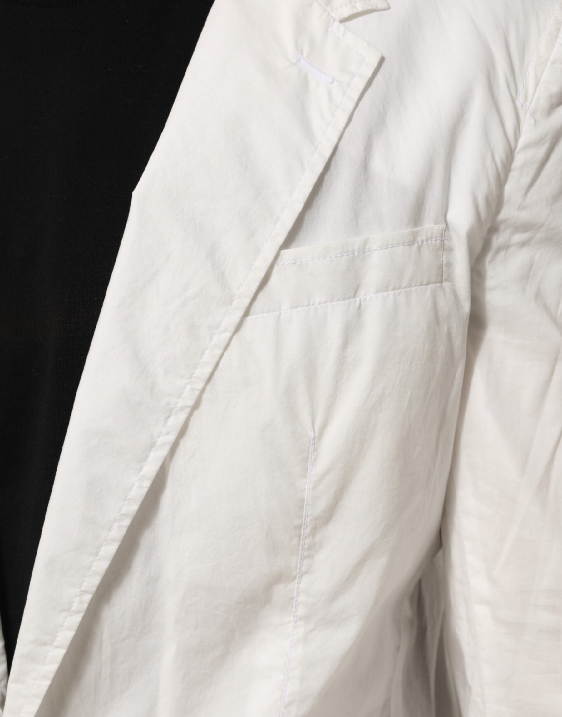 Dolce & Gabbana White Cotton 1 Button Men Suit Blazer | Regal Royce