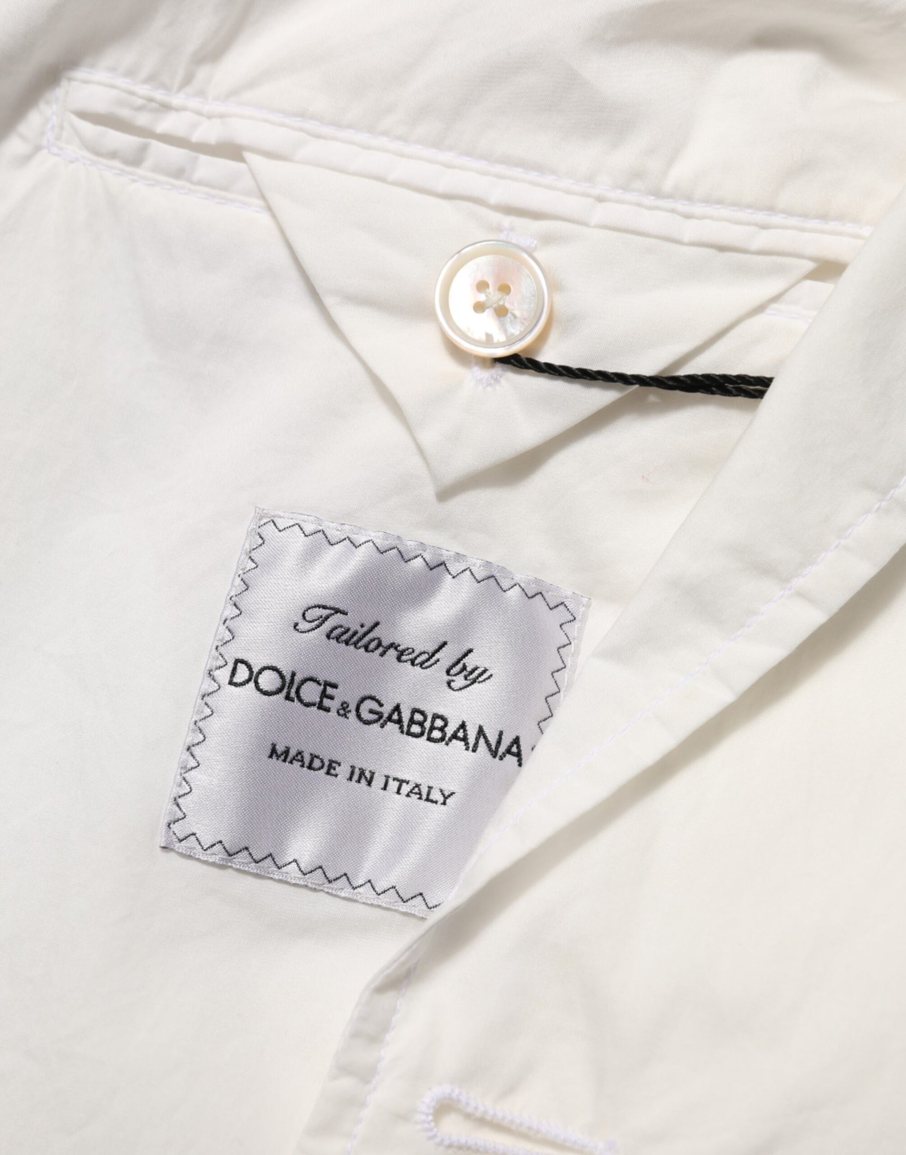 Dolce & Gabbana White Cotton 1 Button Men Suit Blazer | Regal Royce