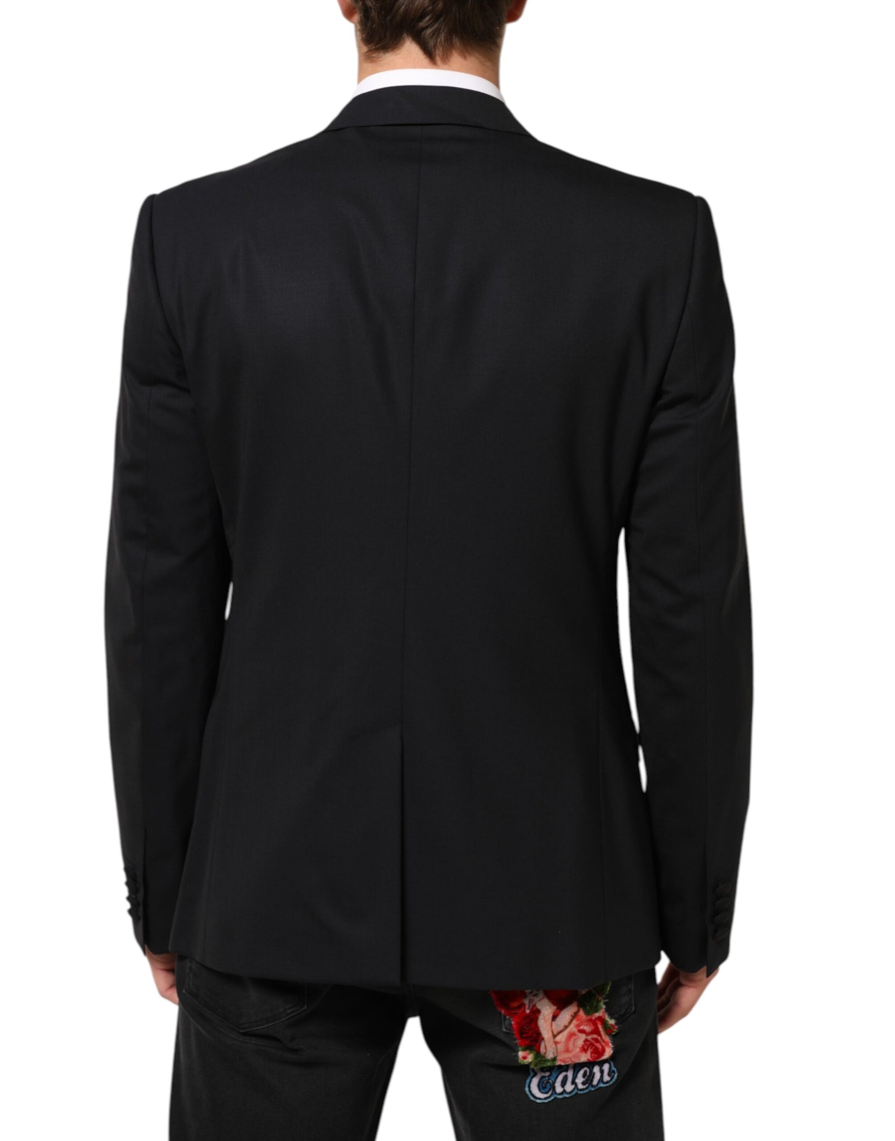 Dolce & Gabbana Black Bee MARTINI 2 Button Men Suit Blazer | Regal Royce