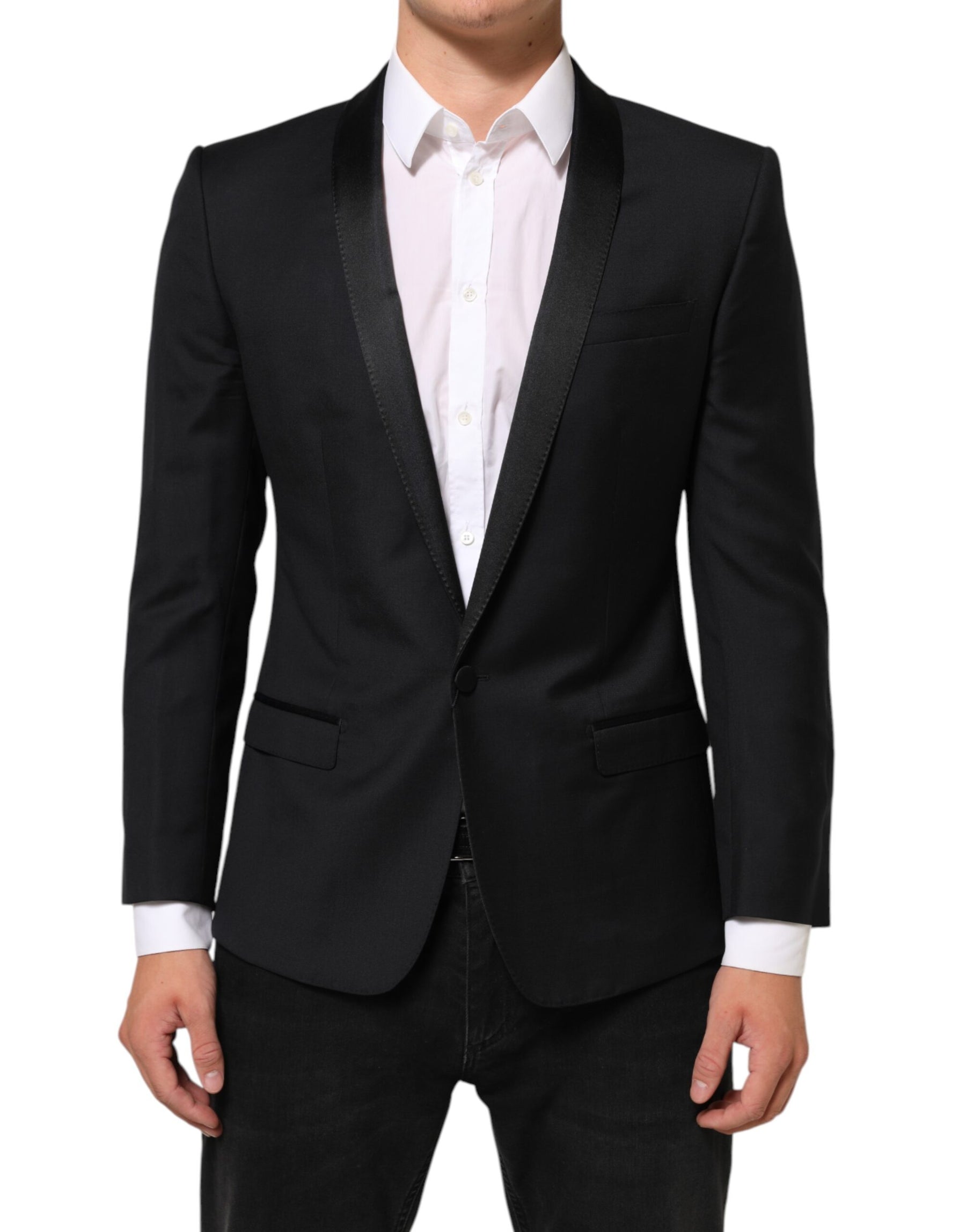 Dolce & Gabbana Black GOLD 1 Button Suit Jacket Men Blazer | Regal Royce