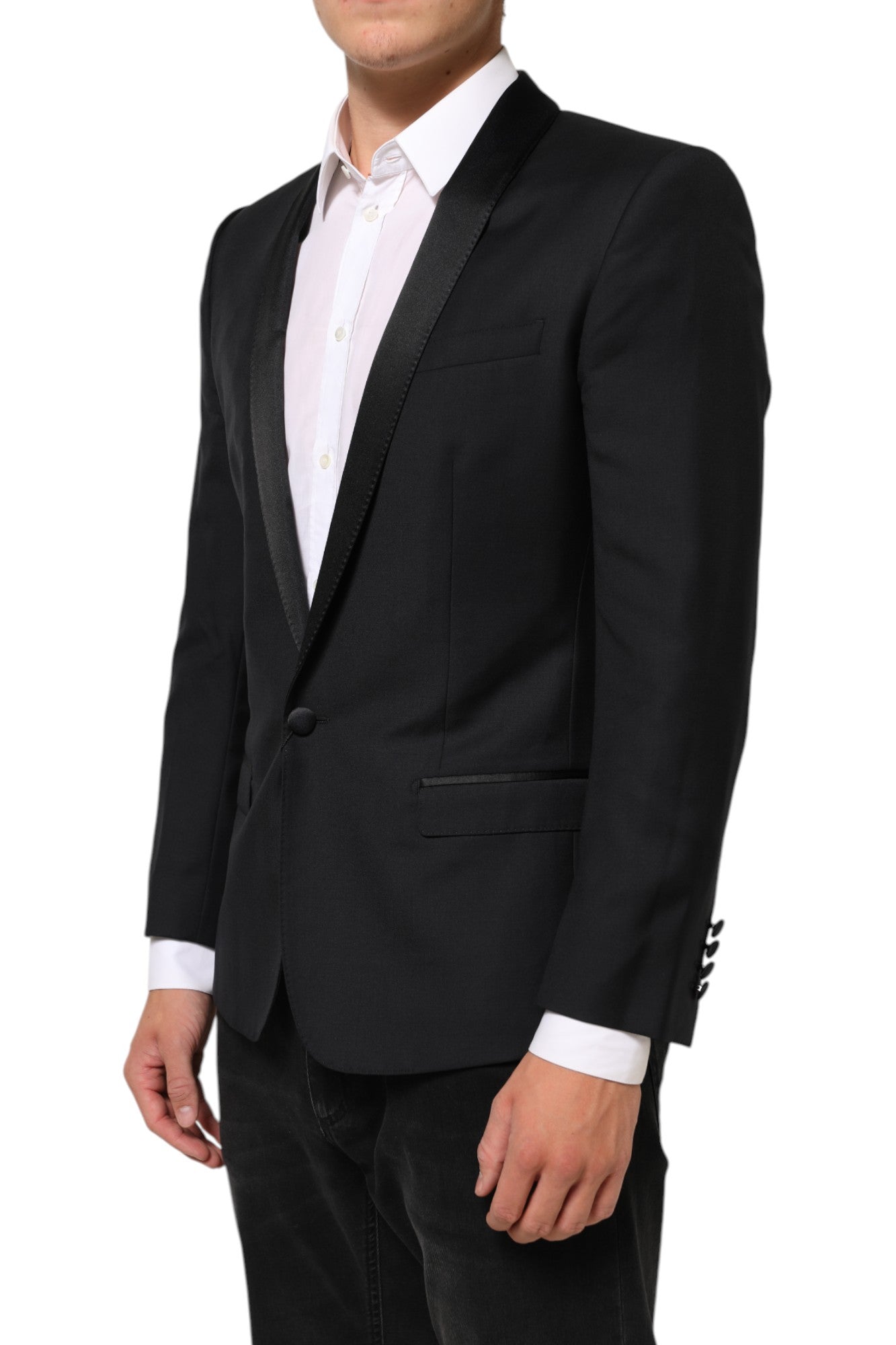 Dolce & Gabbana Black GOLD 1 Button Suit Jacket Men Blazer | Regal Royce