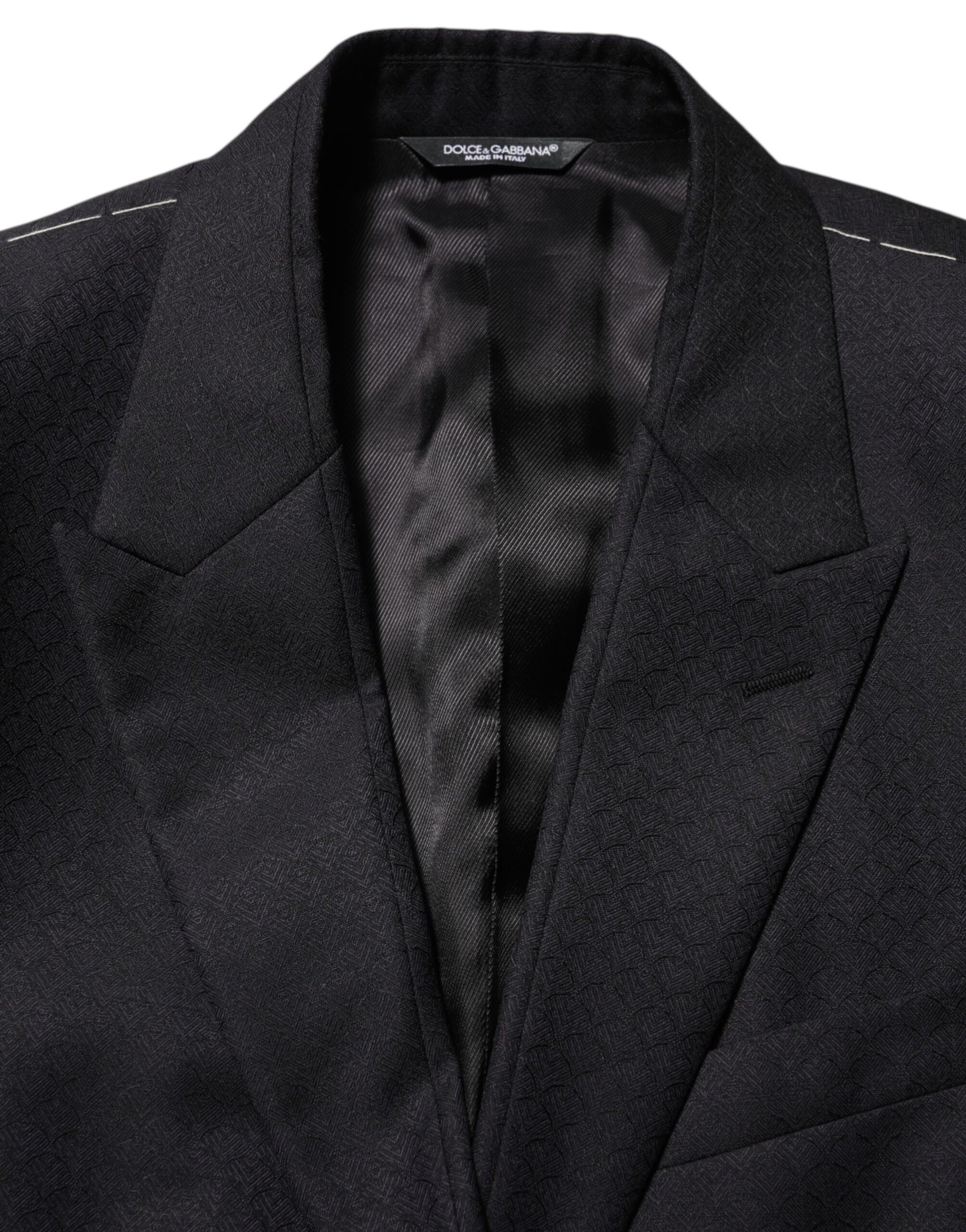 Dolce & Gabbana Black Wool 2 Buttons Suit Jacket Men Blazer | Regal Royce