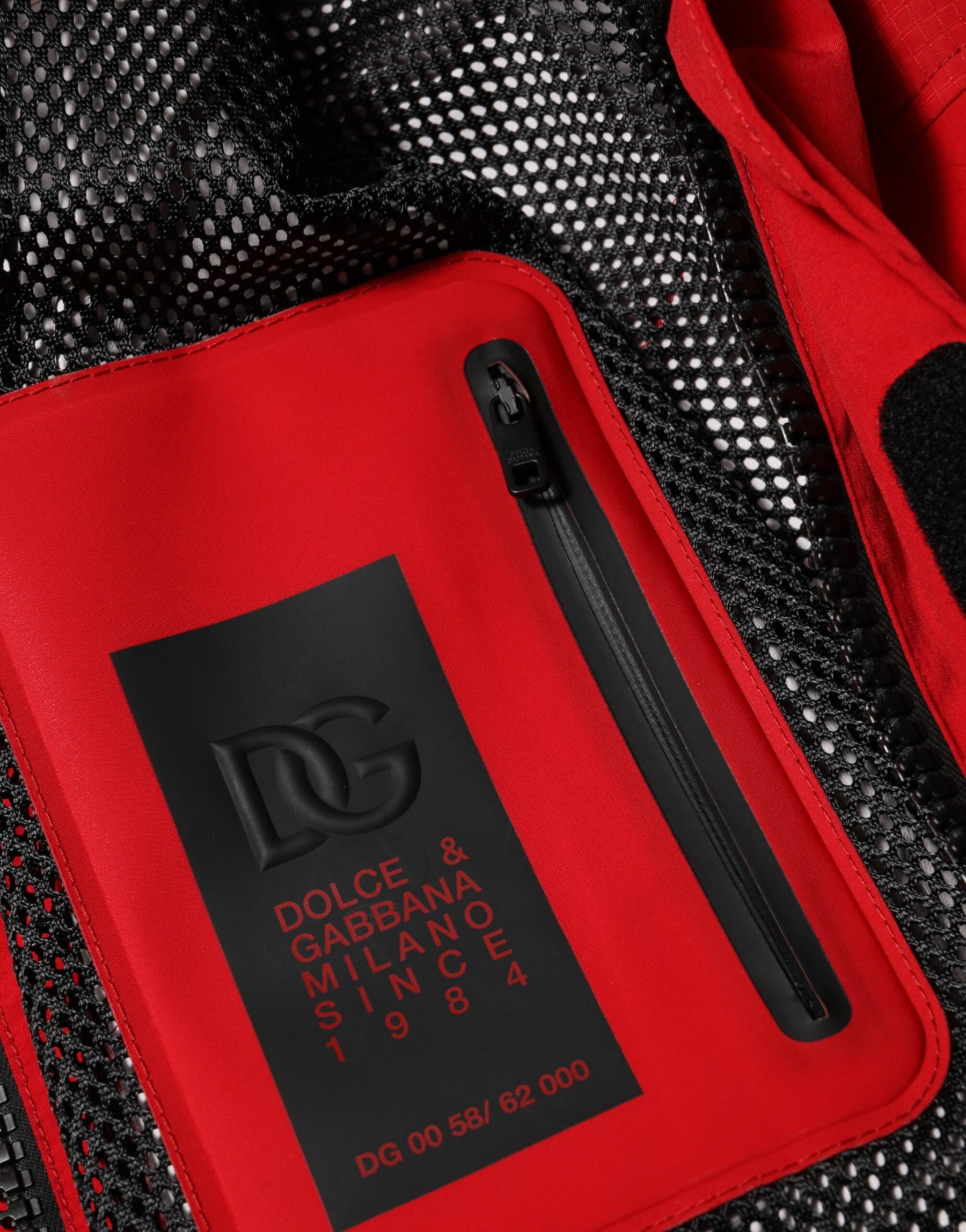 Dolce & Gabbana Red Nylon Hooded Men Full Zip Parka Jacket | Regal Royce