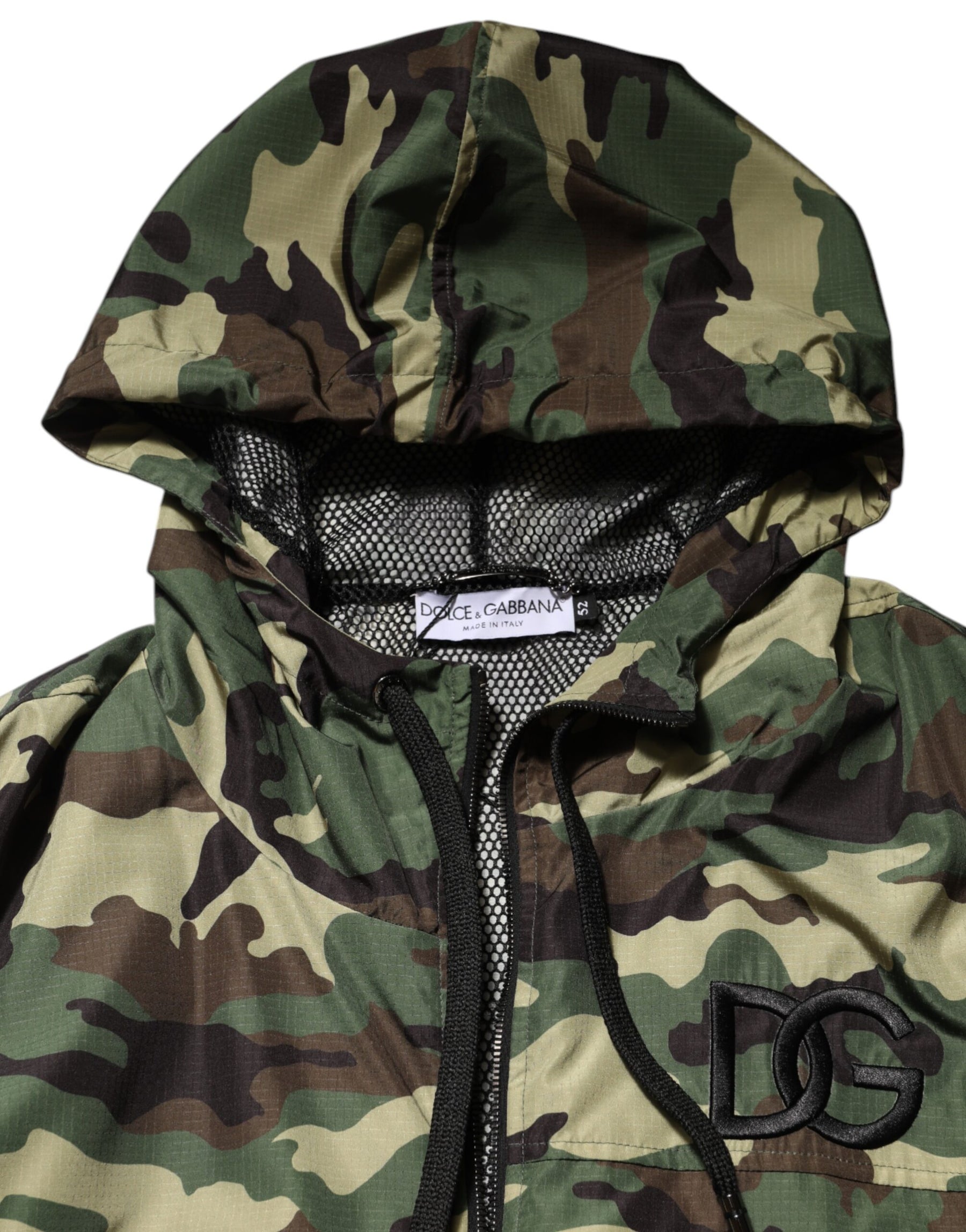 Dolce & Gabbana Green Camouflage Hooded Sweatshirt Jacket | Regal Royce