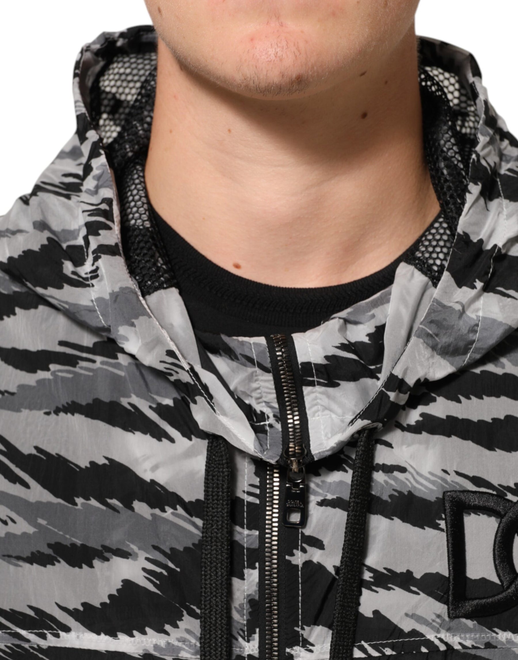 Dolce & Gabbana Gray Camouflage Hooded Sweatshirt Jacket | Regal Royce