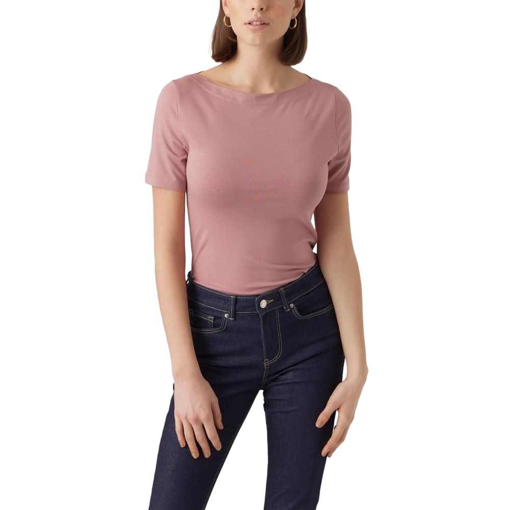 Vero Moda Pink Viscose T-Shirt | Regal Royce