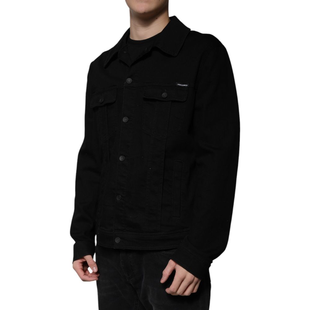 Dolce & Gabbana Black Cotton Denim Jacket | Regal Royce