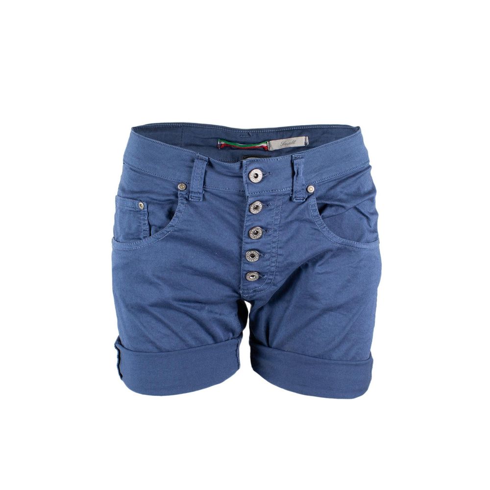 Please Blue Cotton Shorts | Regal Royce