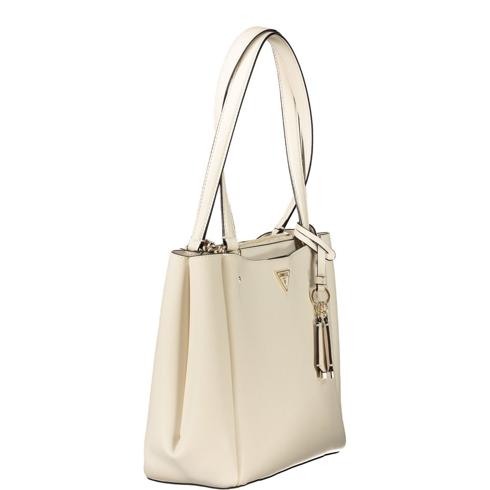 Guess Jeans Bianco Polyurethane Women Handbag | Regal Royce