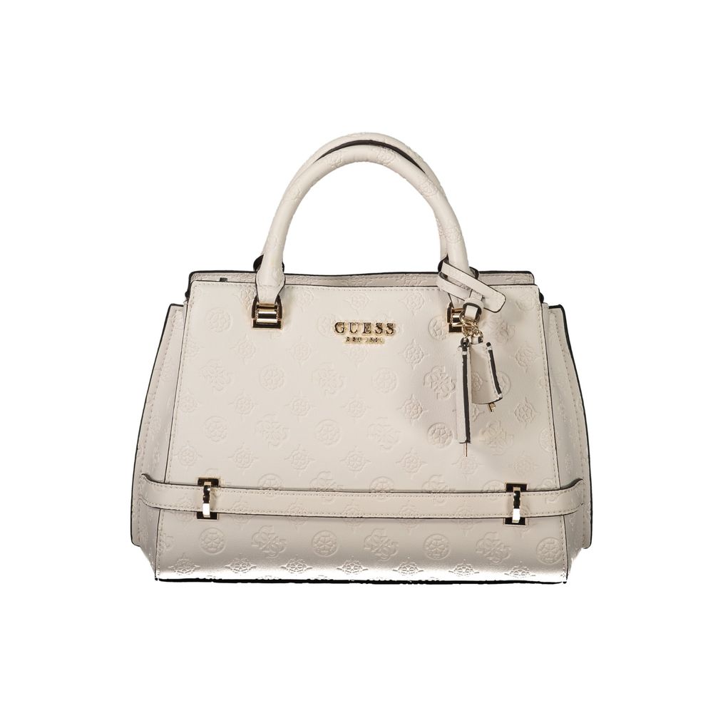 Guess Jeans Bianco Polyurethane Women Handbag | Regal Royce